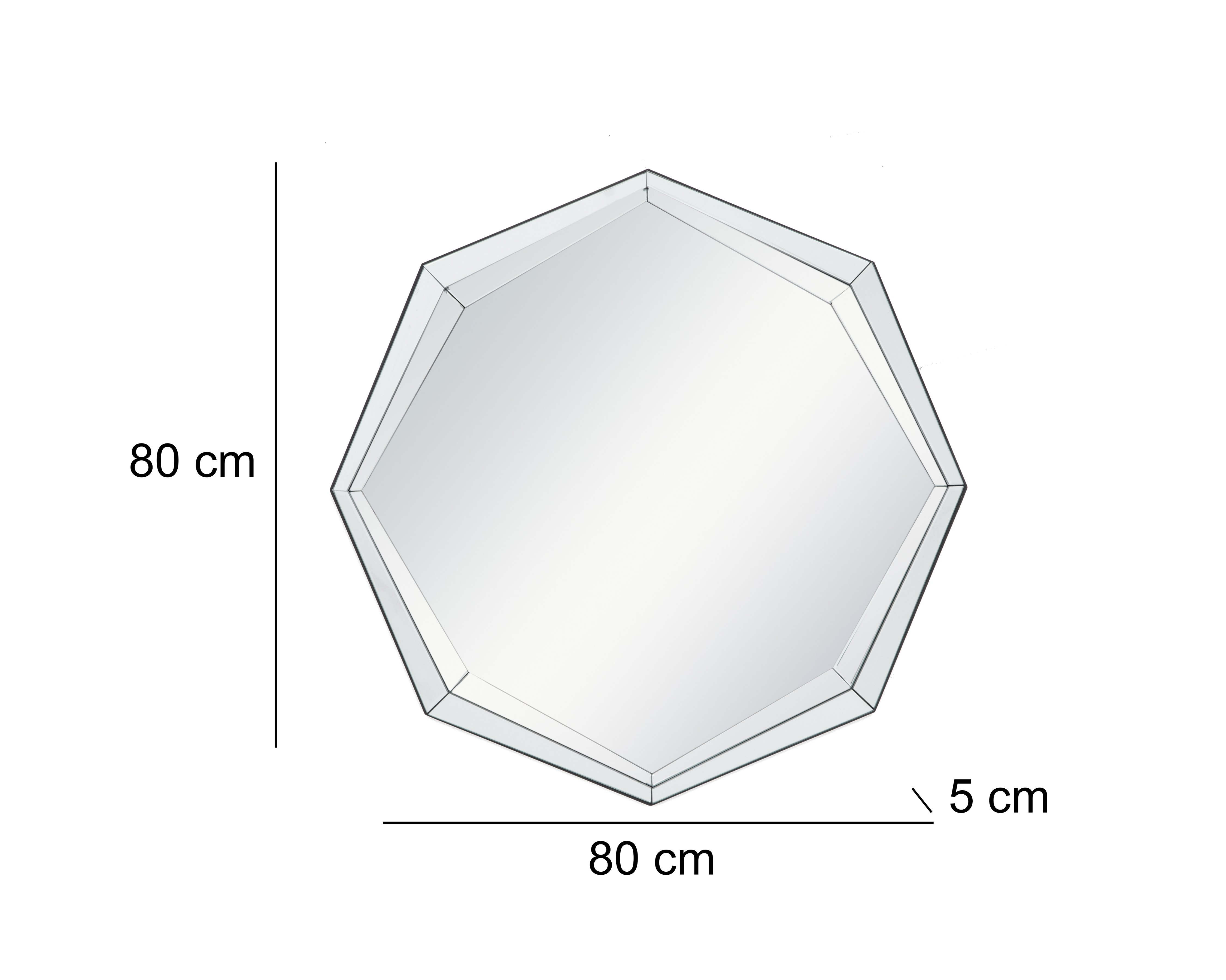 Foto 6 pulgar | Foto 5 | Espejo Octagonal Octus 80 x 80 cm