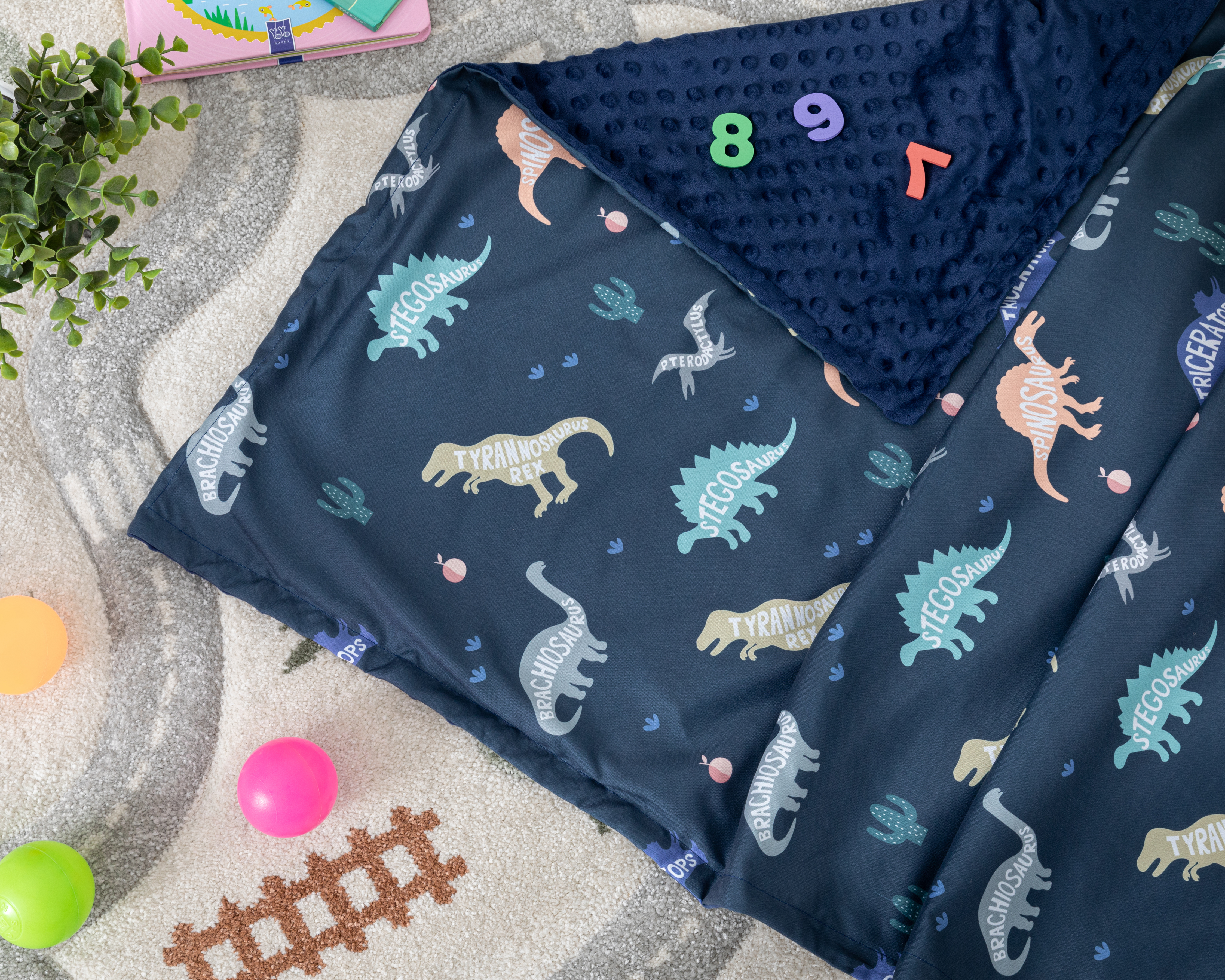 Frazada Infantil Starhaus Jurásico con Print de Dinosaurios