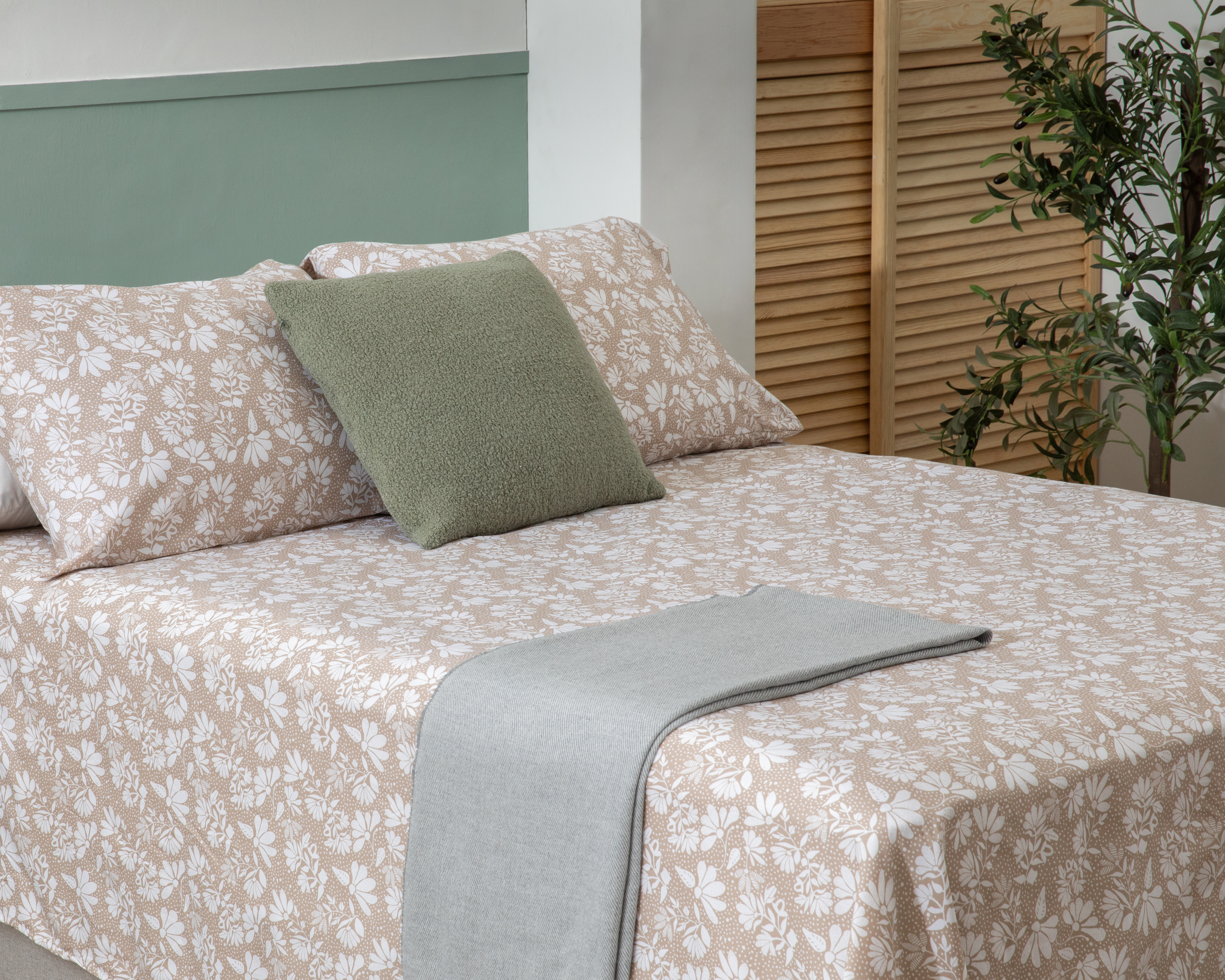 Foto 1 | Foto 1 | Sabana Matrimonial con Fundas para Almohada Starhaus Kanna Café 4 Piezas