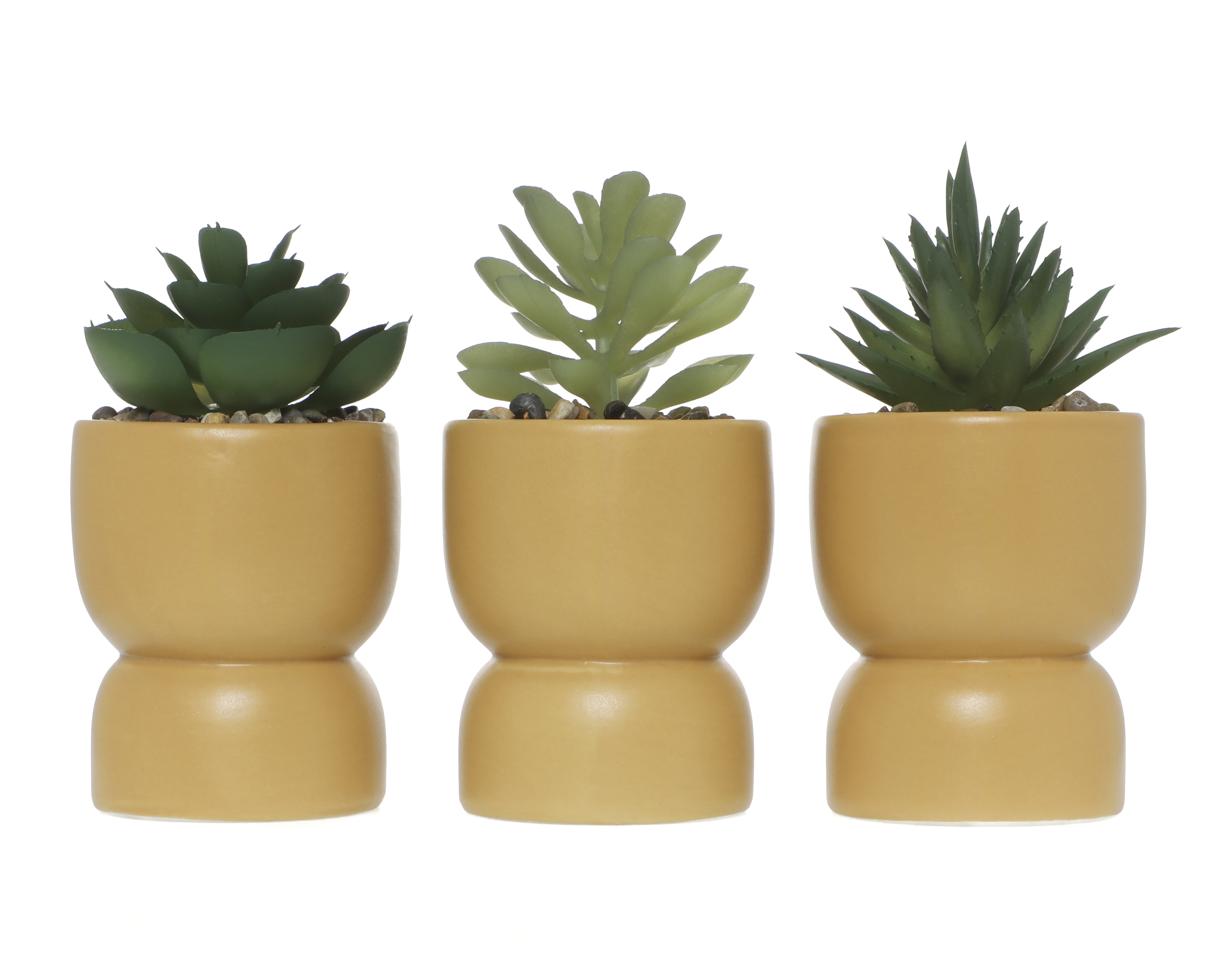 Suculenta Artificial con Maceta Starhaus 13 cm 3 Piezas