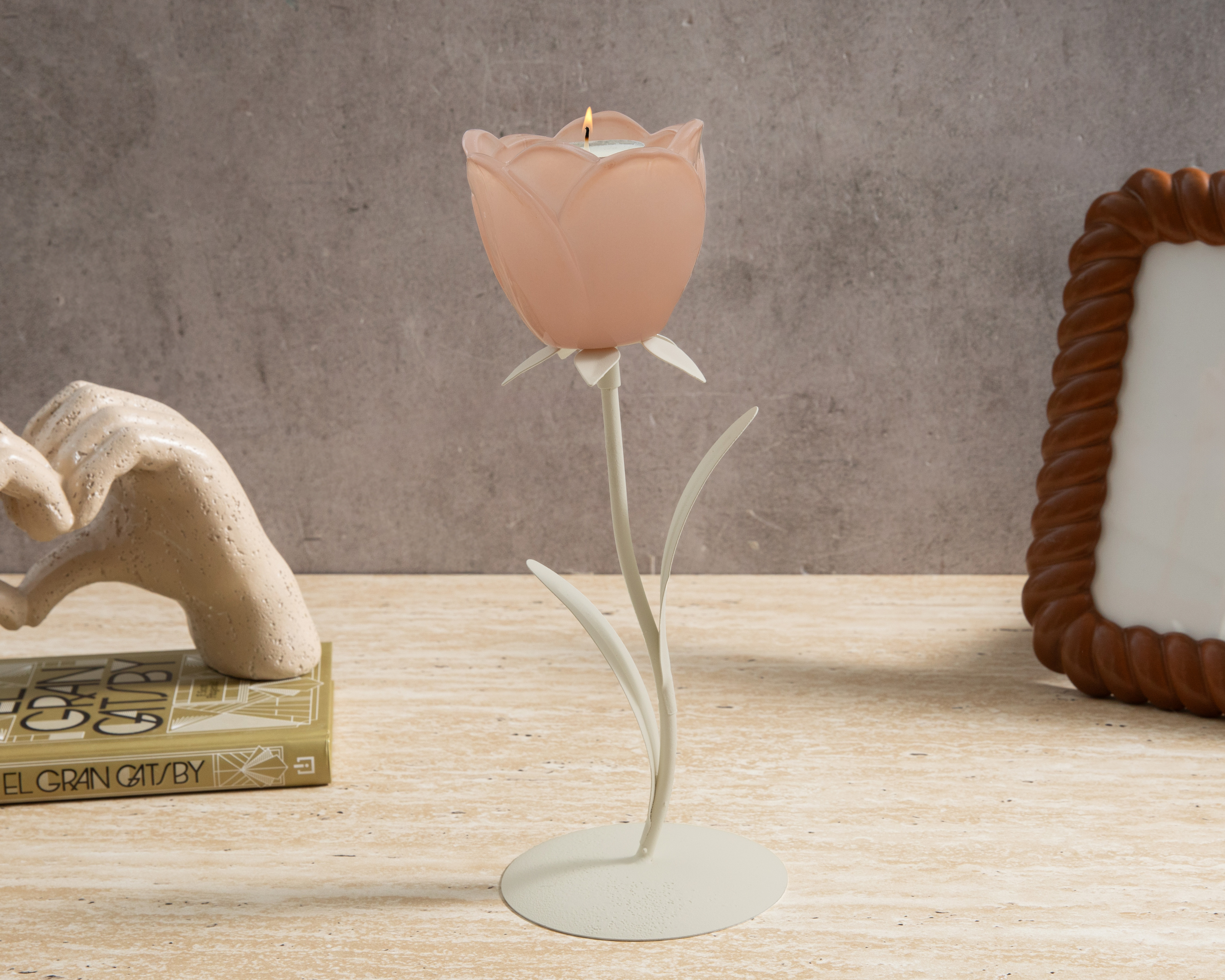 Foto 5 | Foto 5 | Candelero de Flor Light de Vidrio