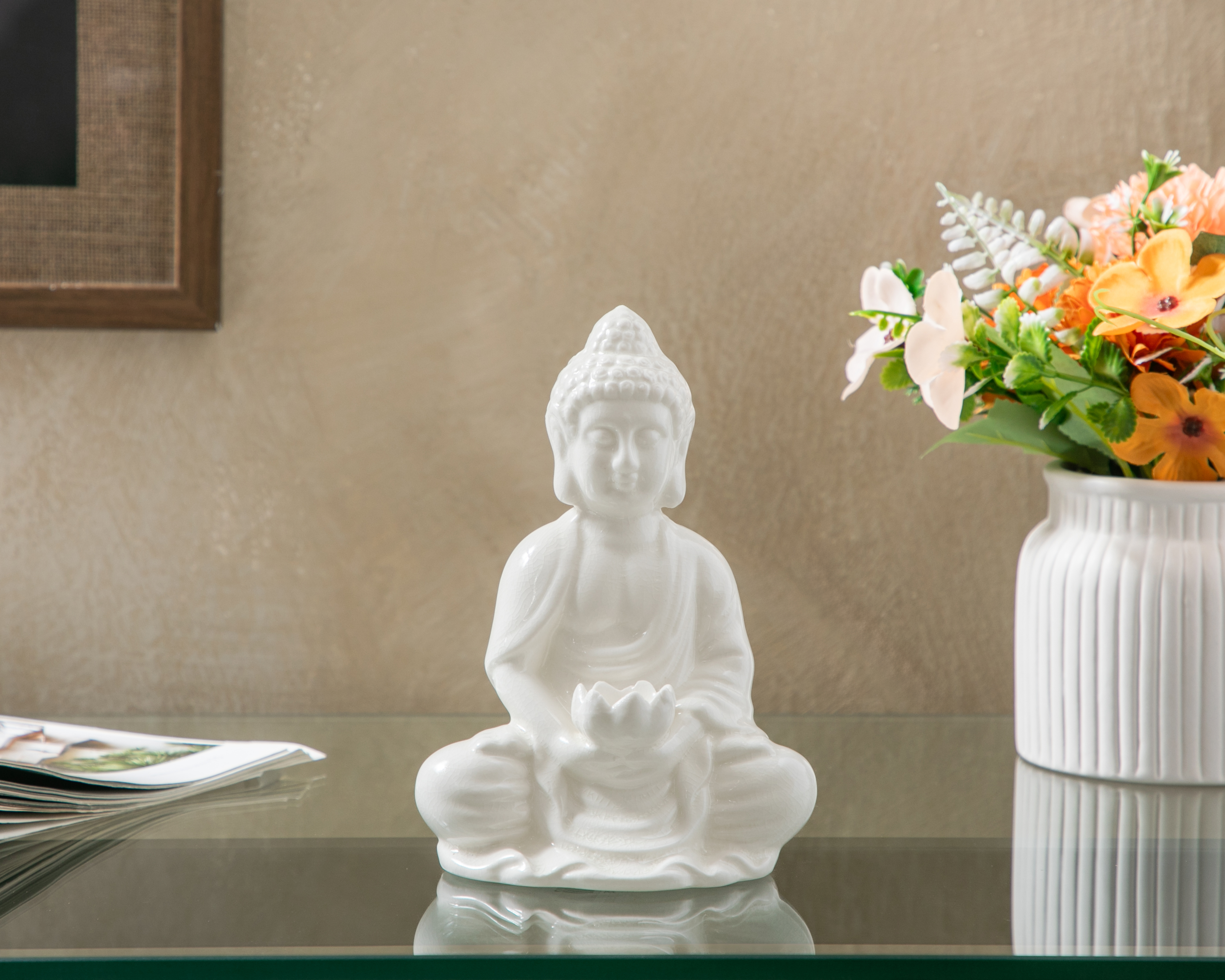 Foto 5 | Foto 5 | Escultura de Buda Lumen de Cerámica