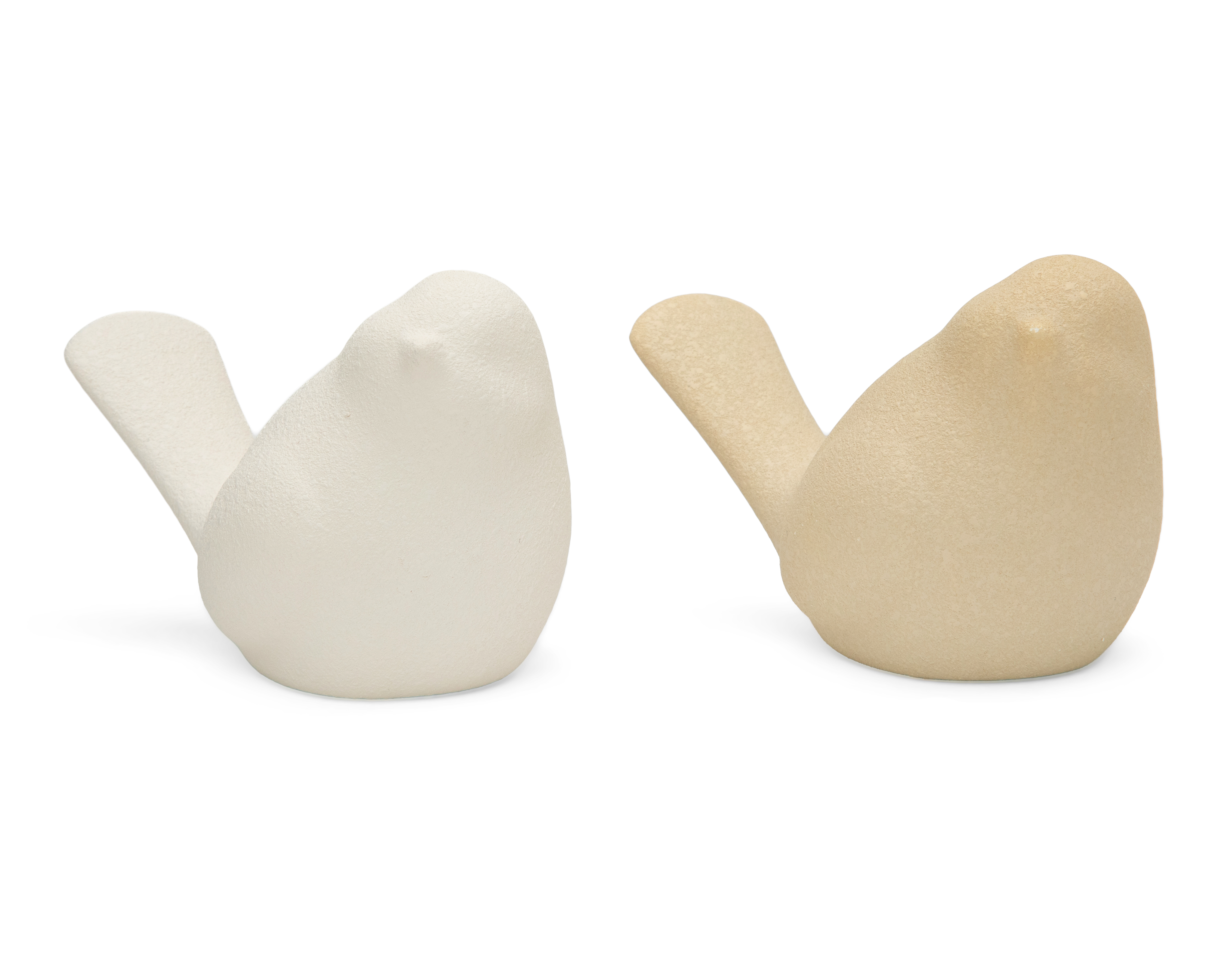 Foto 2 pulgar | Foto 1 | Escultura de Ave Raíz de Cerámica 2 Piezas