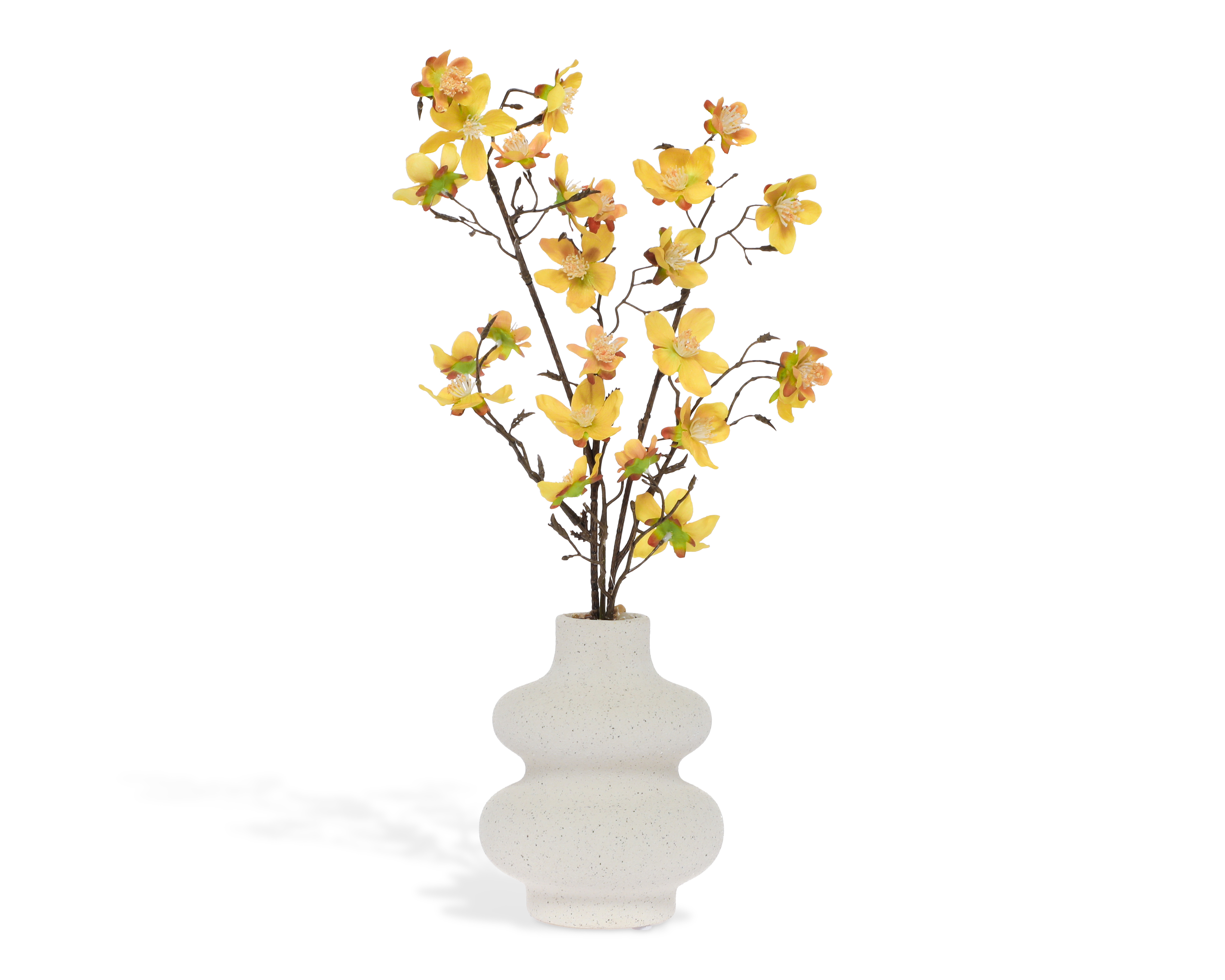 Flor de Ciruelo Artificial con Florero Starhaus 43 cm