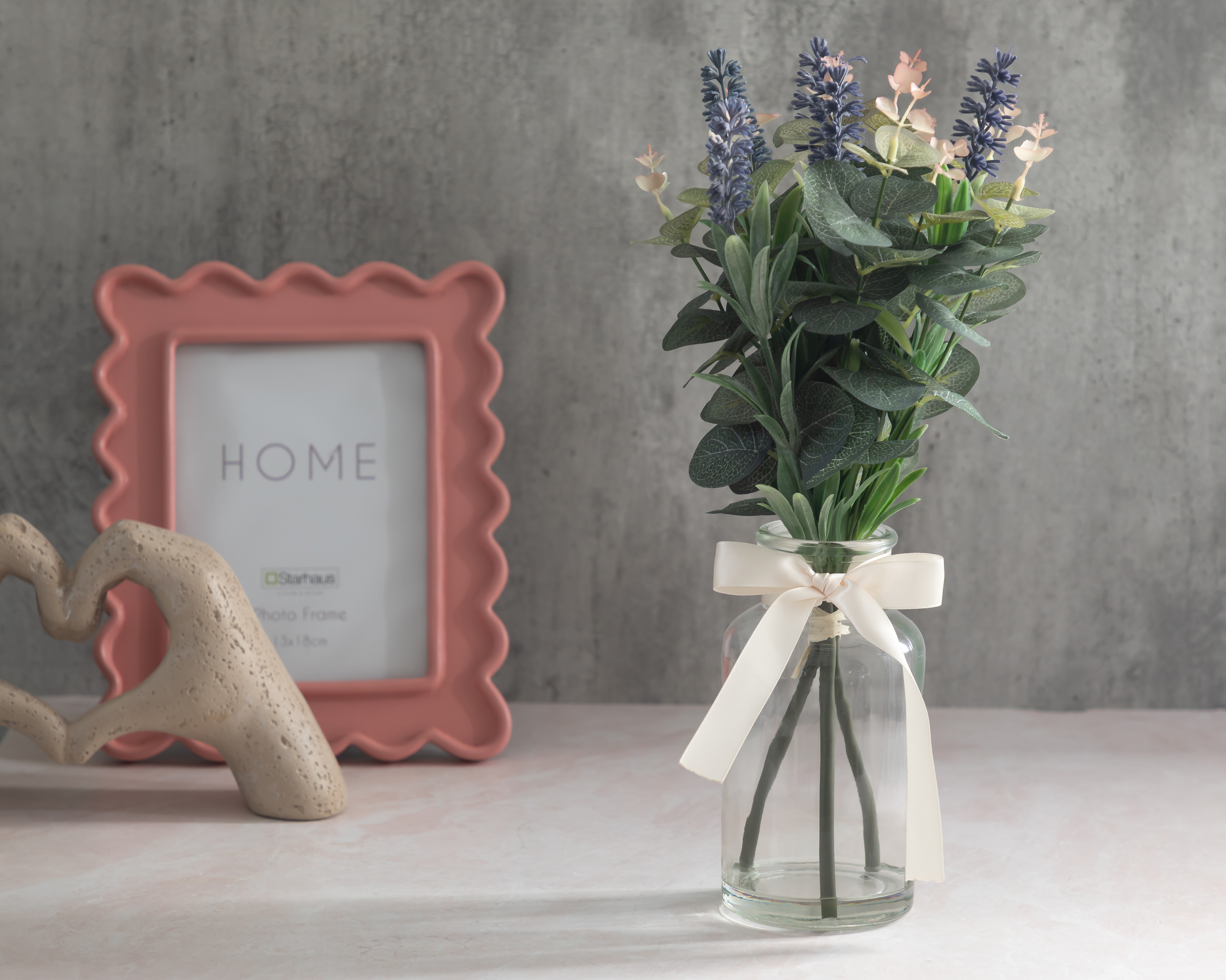 Foto 5 pulgar | Foto 4 | Lavanda Artificial con Florero Starhaus 36 cm