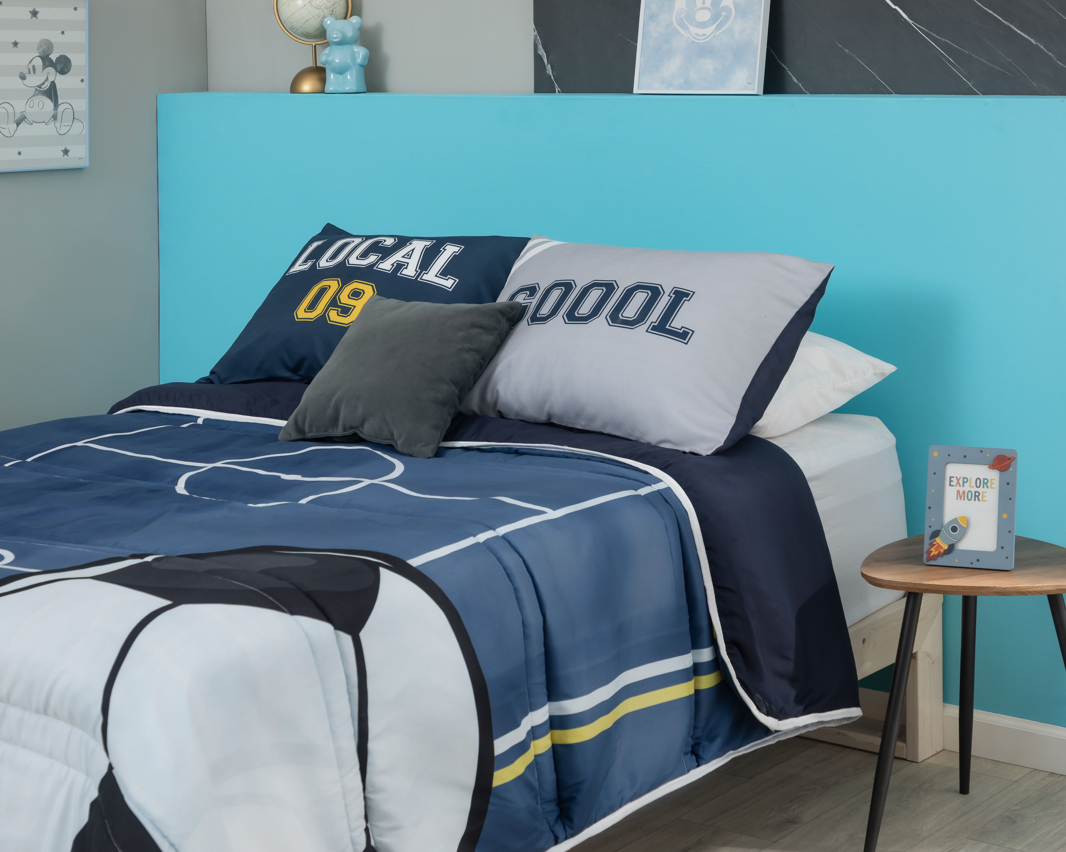 Foto 1 | Foto 1 | Edredón Matrimonial Starhaus Sport Soccer Azul 3 Piezas