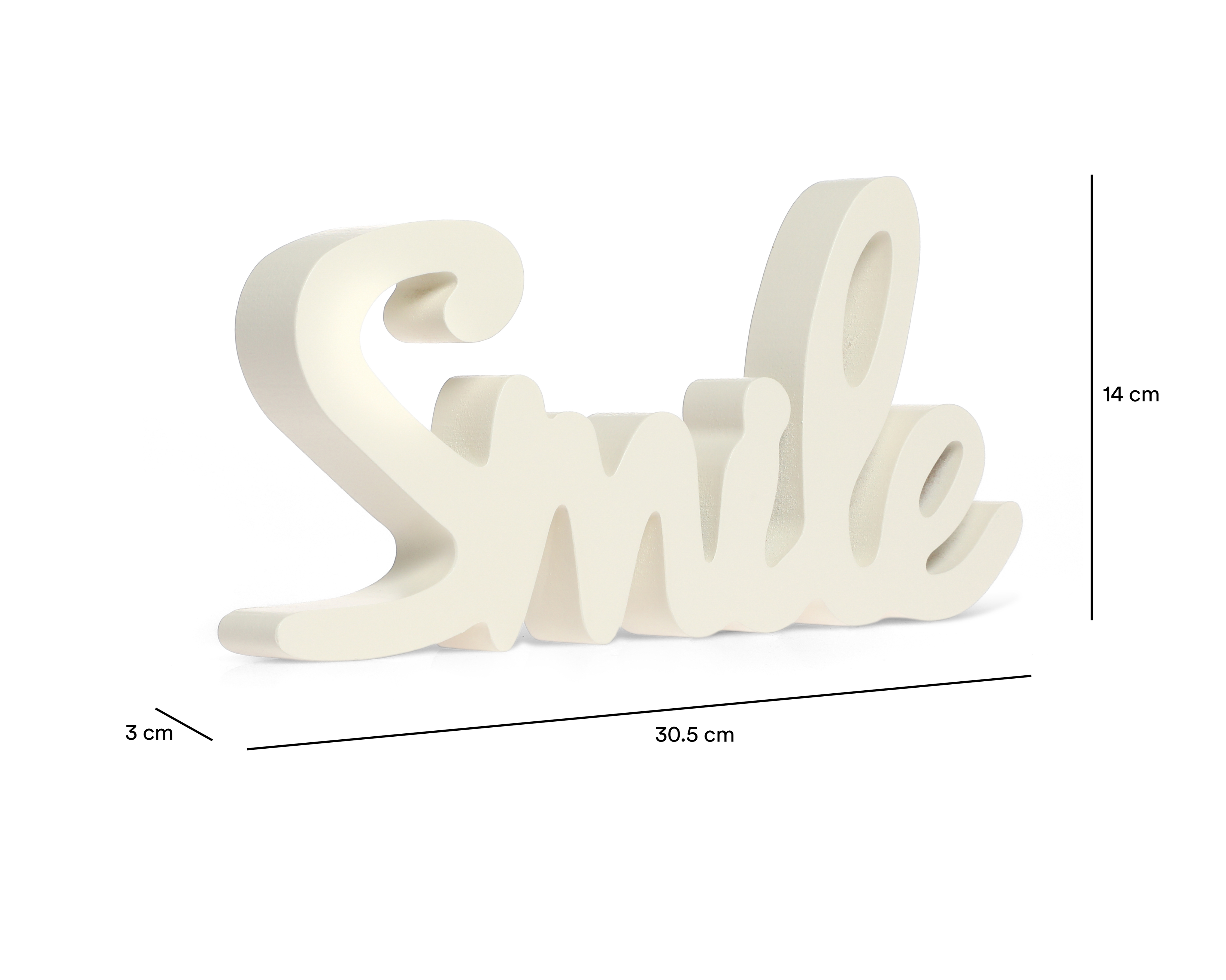 Foto 7 pulgar | Foto 6 | Letrero Decorativo Smile de Madera