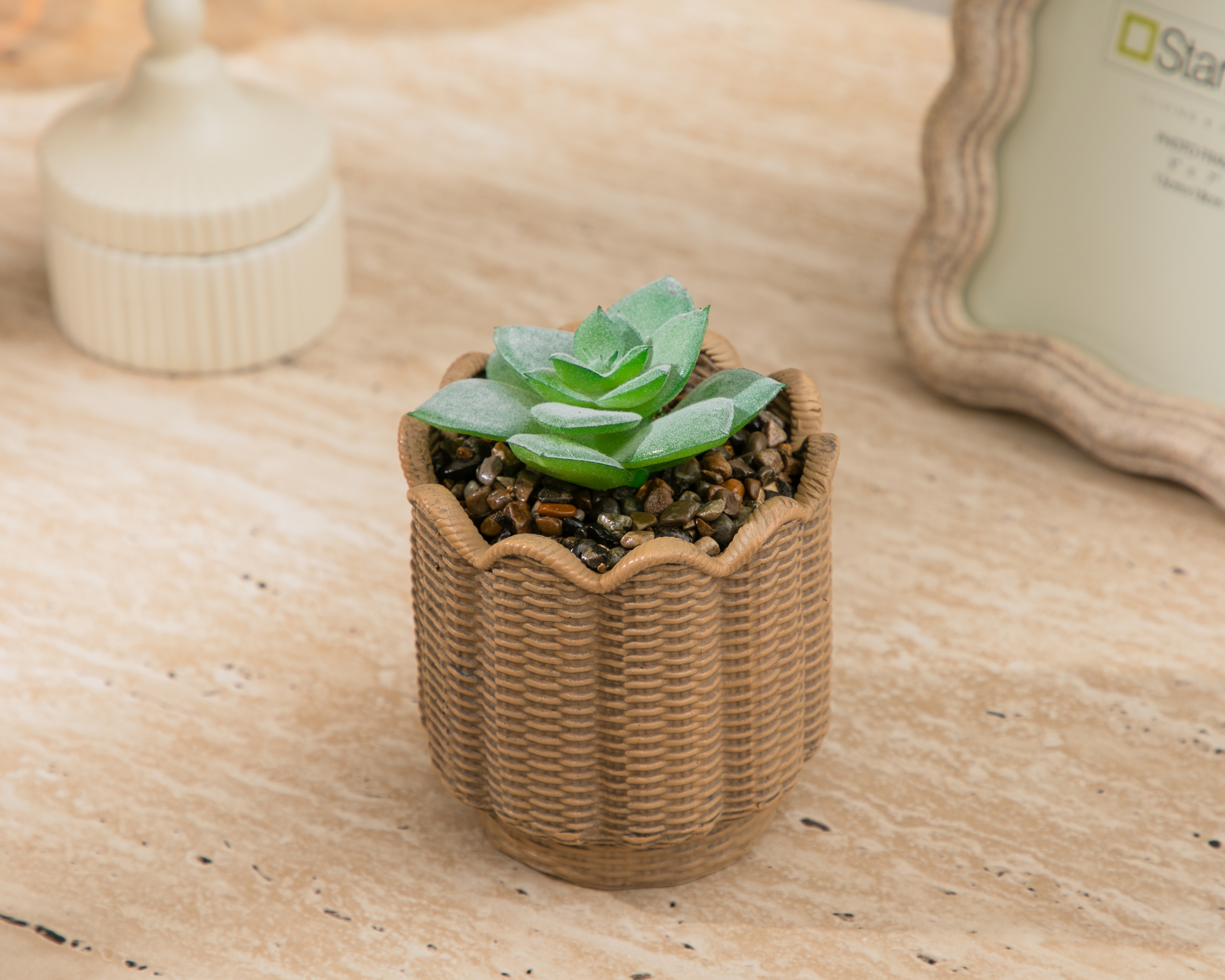 Foto 5 pulgar | Foto 4 | Suculenta Artificial Starhaus Artemisa 14 cm