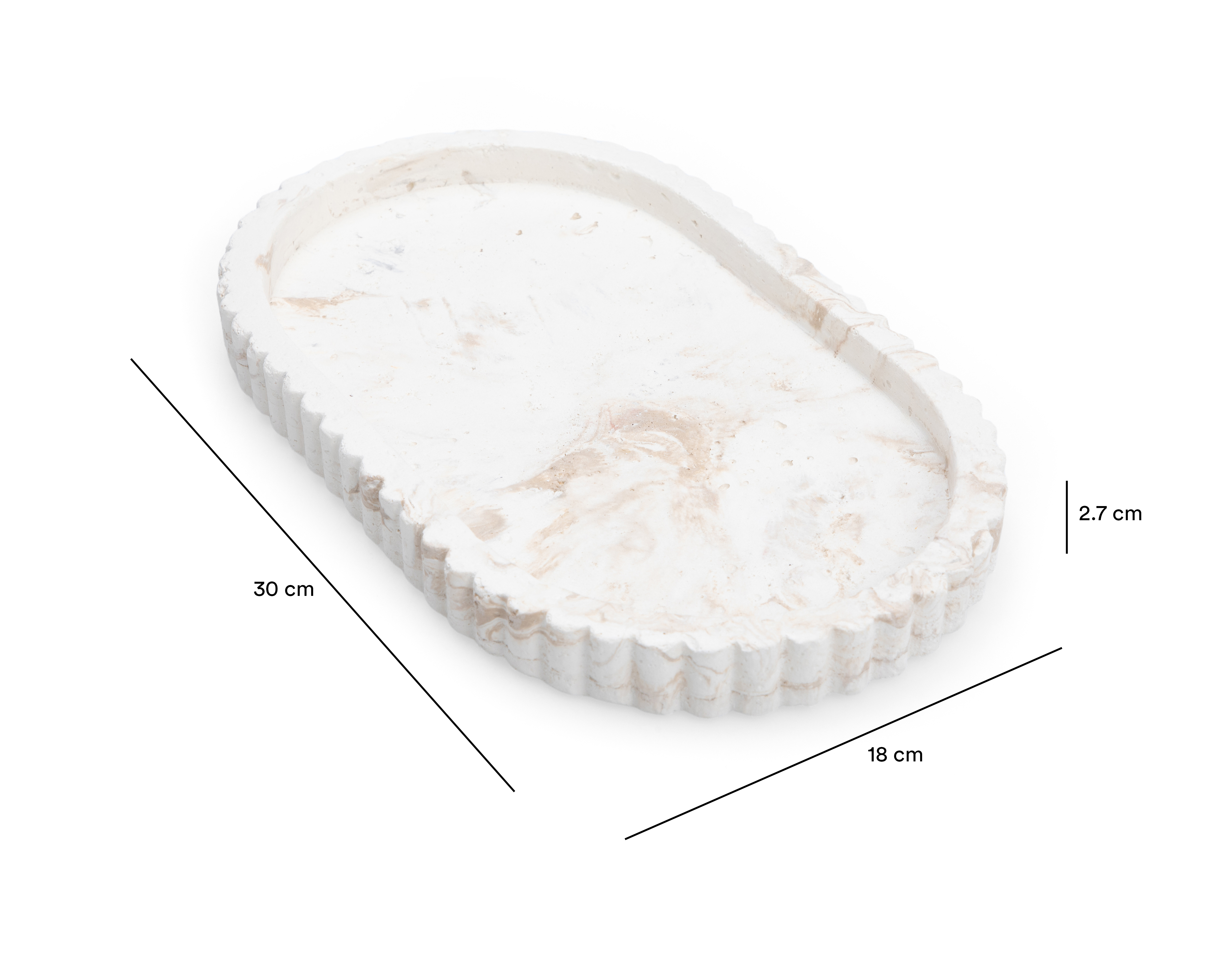 Foto 6 pulgar | Foto 5 | Charola Decorativa Ovalada Fatima de Cemento