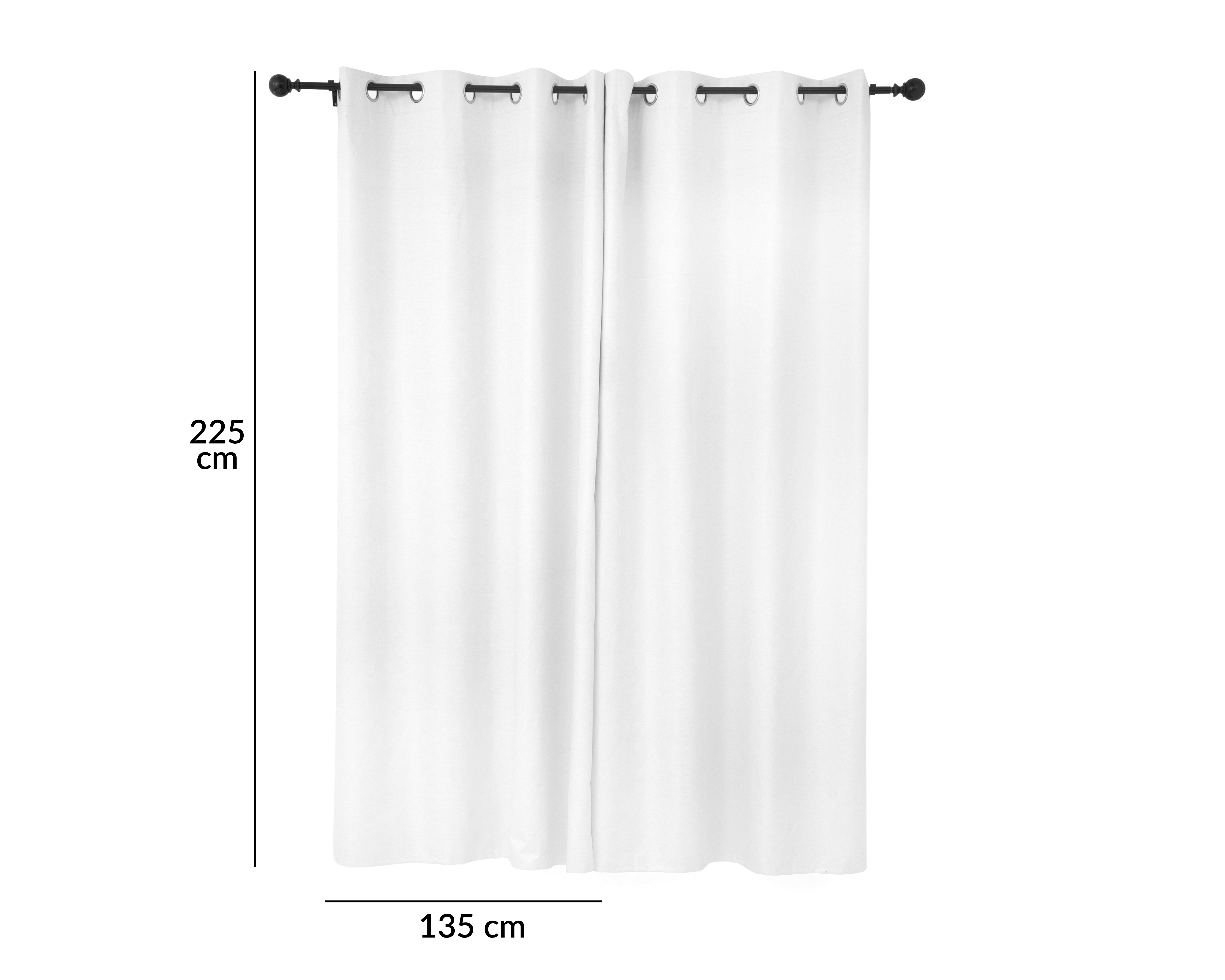 Foto 6 pulgar | Foto 5 | Cortinas Elegant 135 x 225 cm Blanco