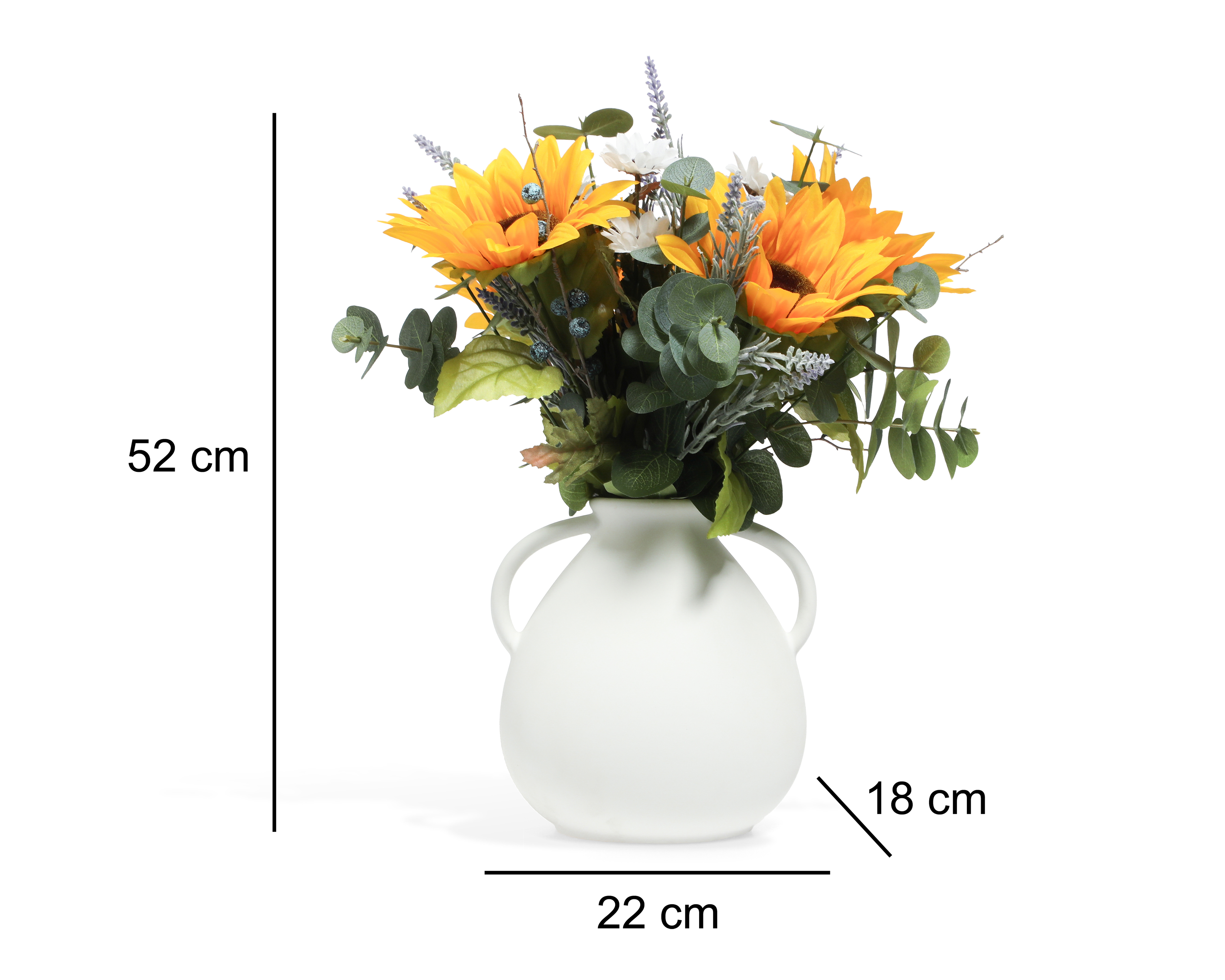 Foto 6 pulgar | Foto 5 | Flores Artificiales con Florero Starhaus 52 cm