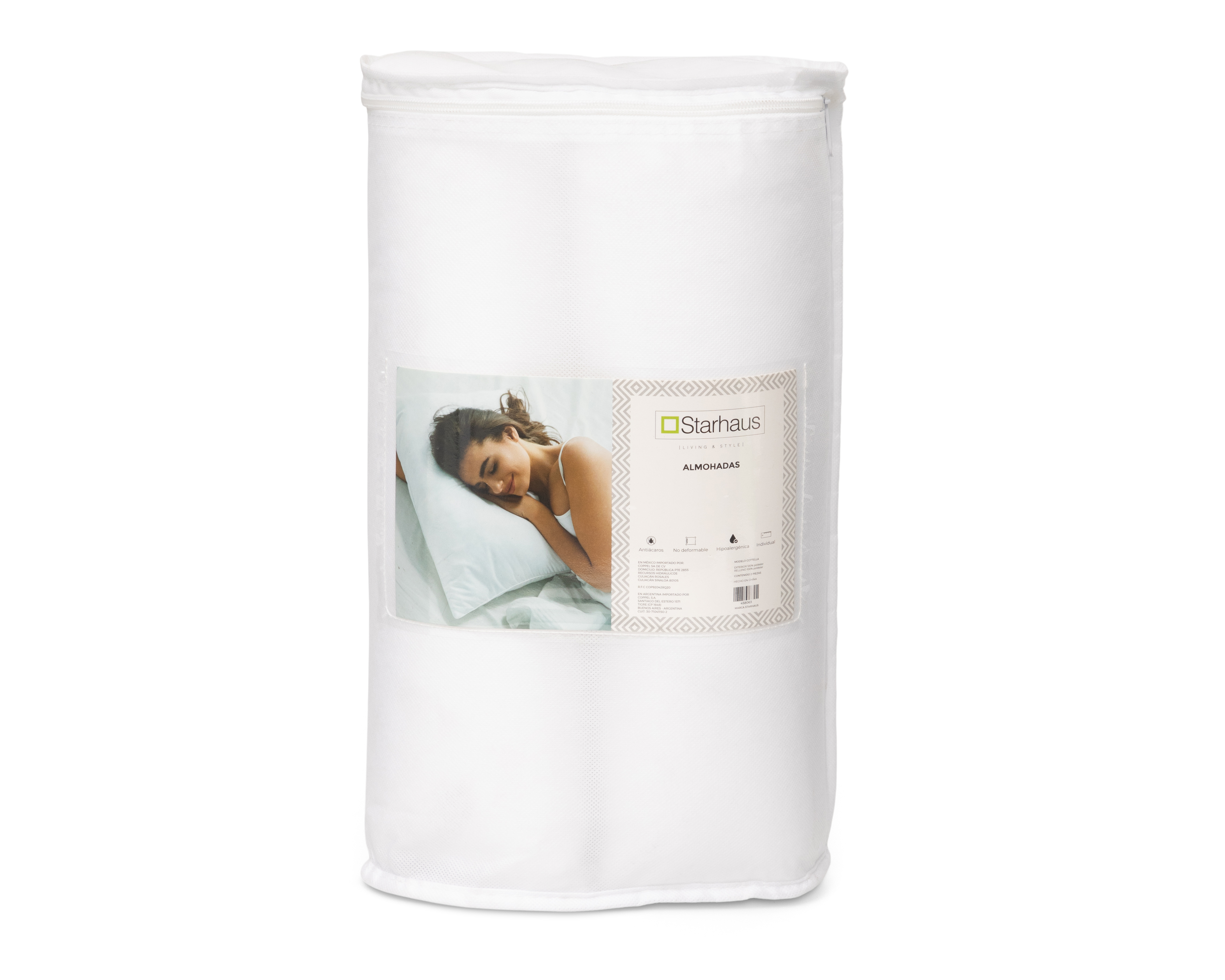 Foto 3 pulgar | Foto 2 | Almohada Starhaus Cottella Individual Firme 2 Piezas