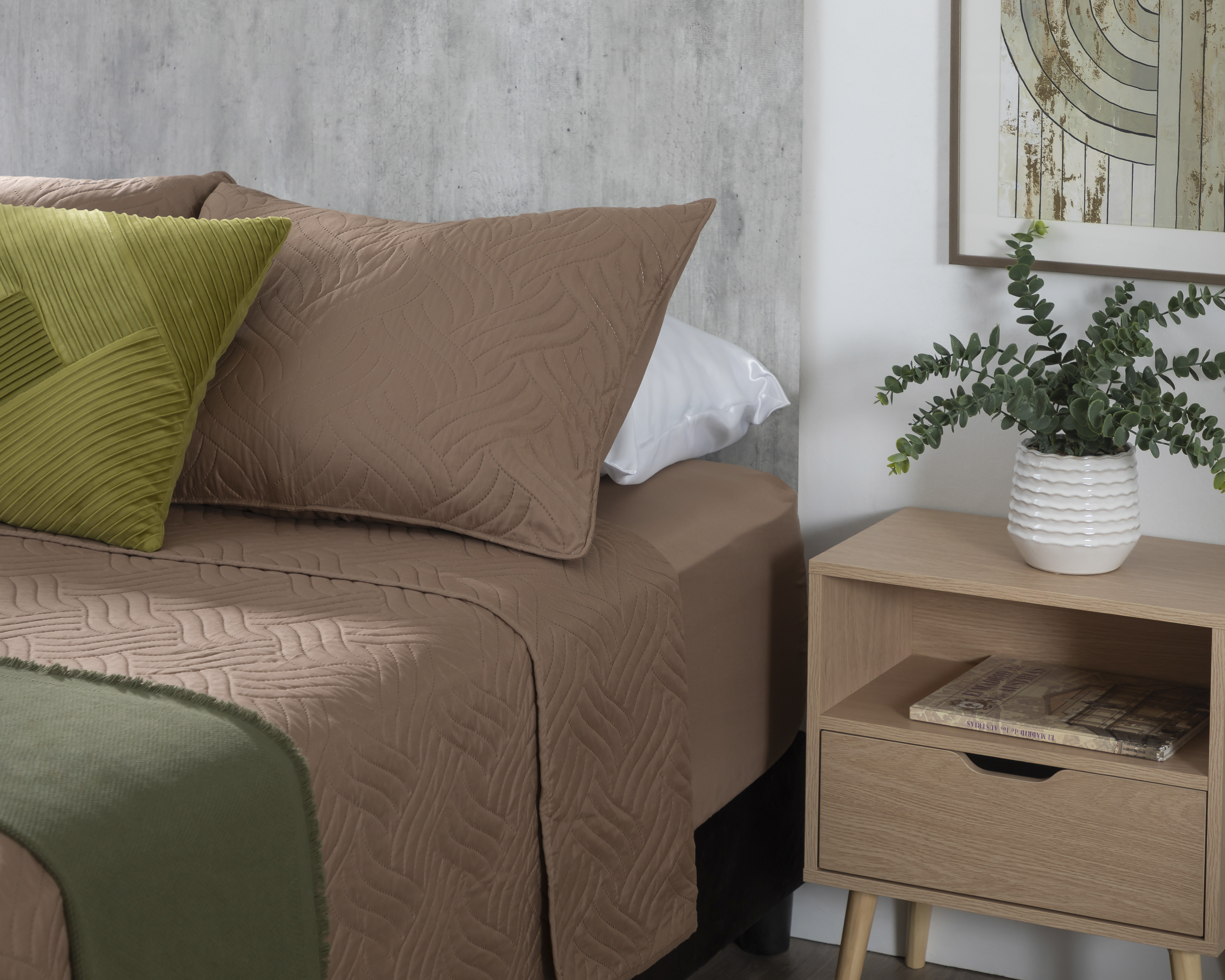 Foto 2 pulgar | Foto 1 | Colcha King Size con Sábanas y Fundas para Almohada Starhaus Atacama Arena 5 Piezas