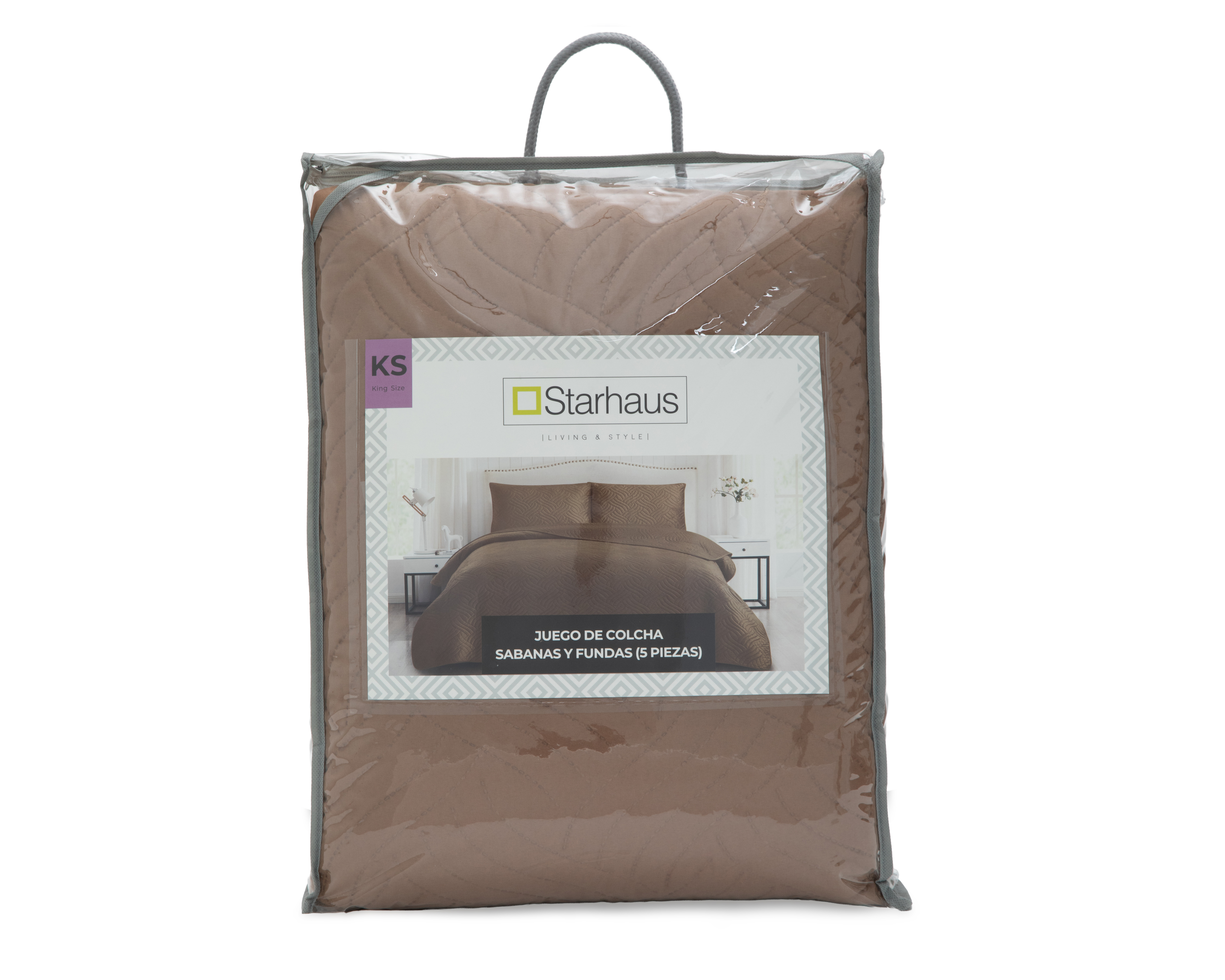 Foto 4 | Foto 4 | Colcha King Size con Sábanas y Fundas para Almohada Starhaus Atacama Arena 5 Piezas