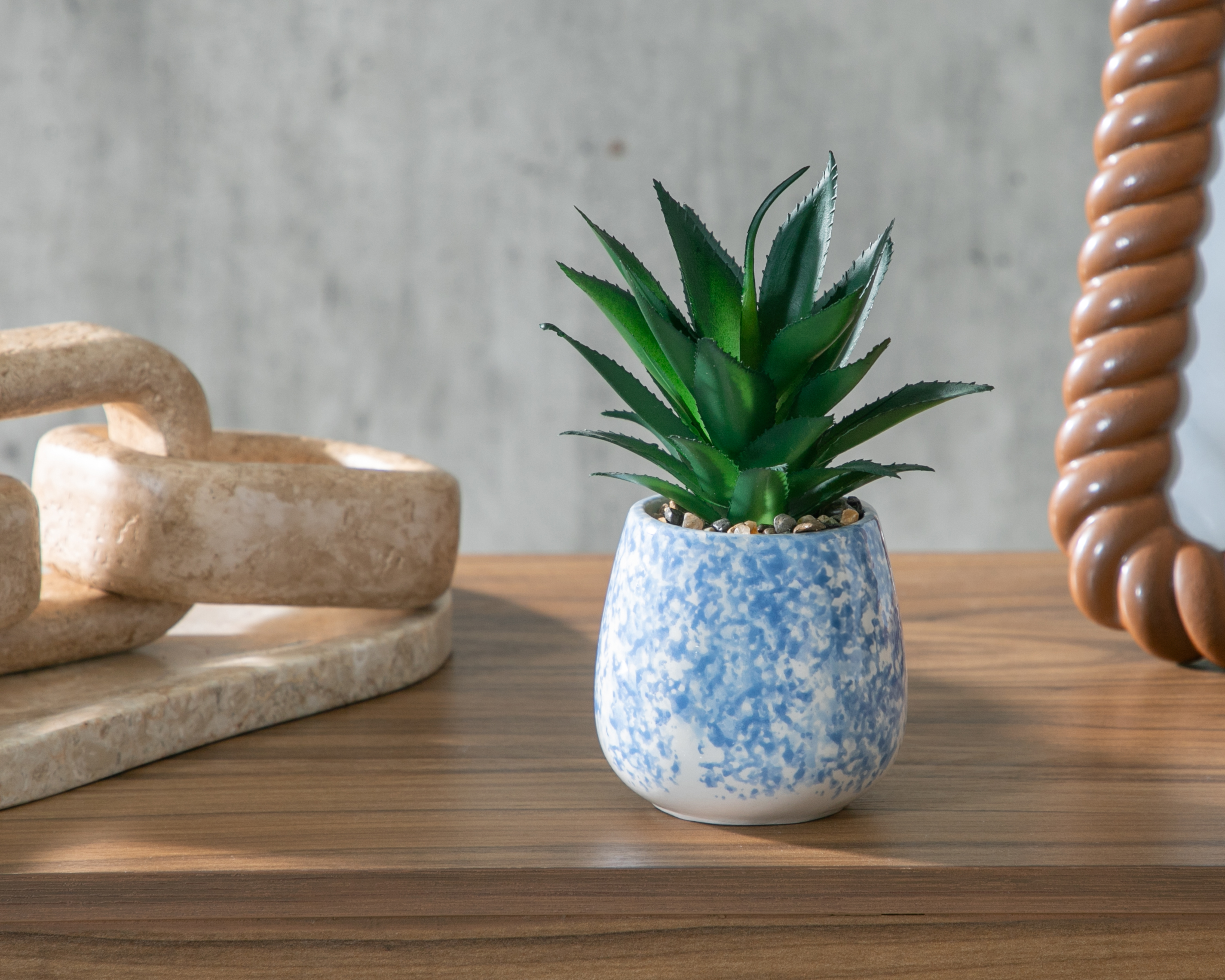 Foto 5 pulgar | Foto 4 | Suculenta Artificial con Maceta Starhaus 18 cm