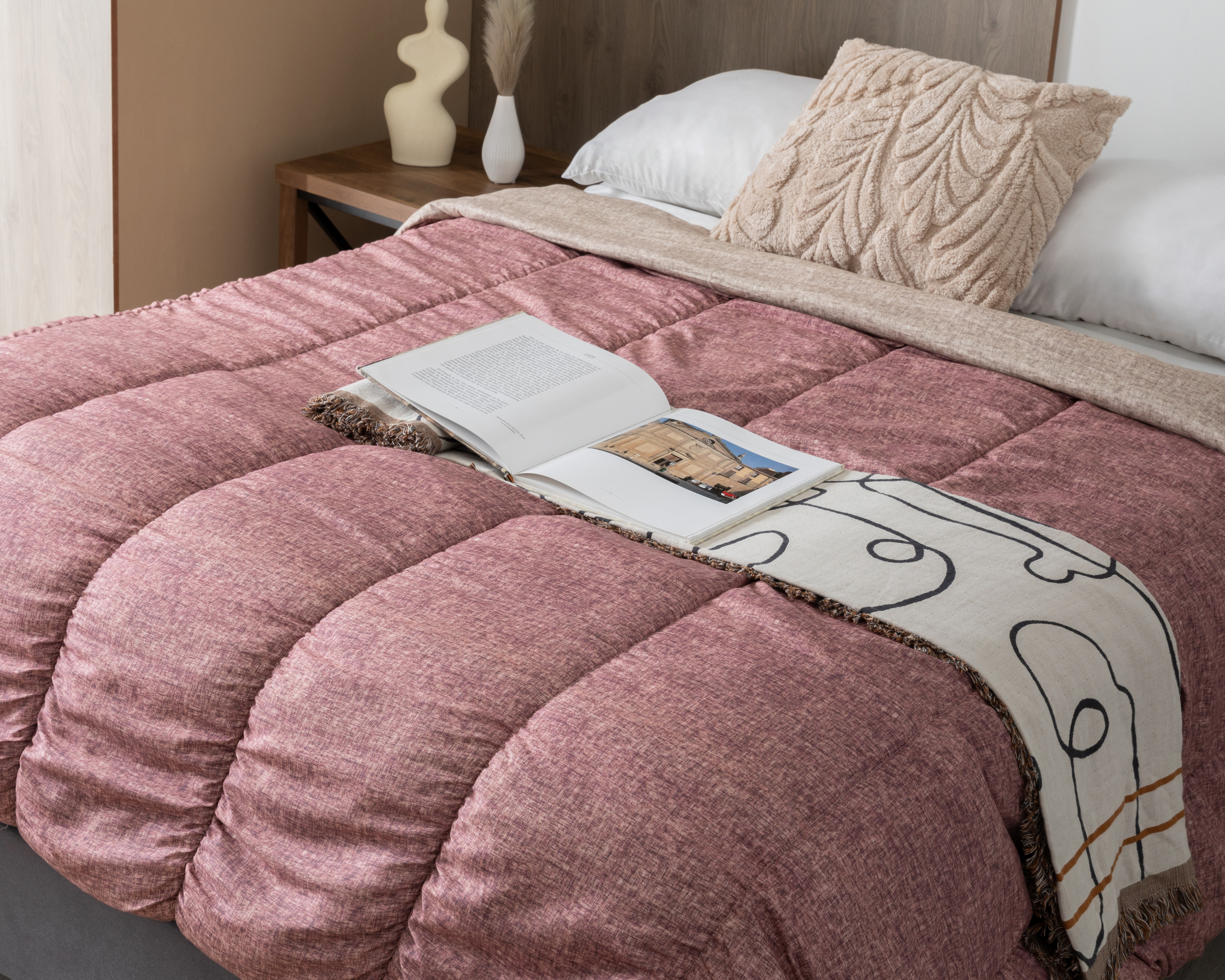 Foto 1 | Foto 1 | Edredón Matromonial Starhaus Super Puff Lineas Café