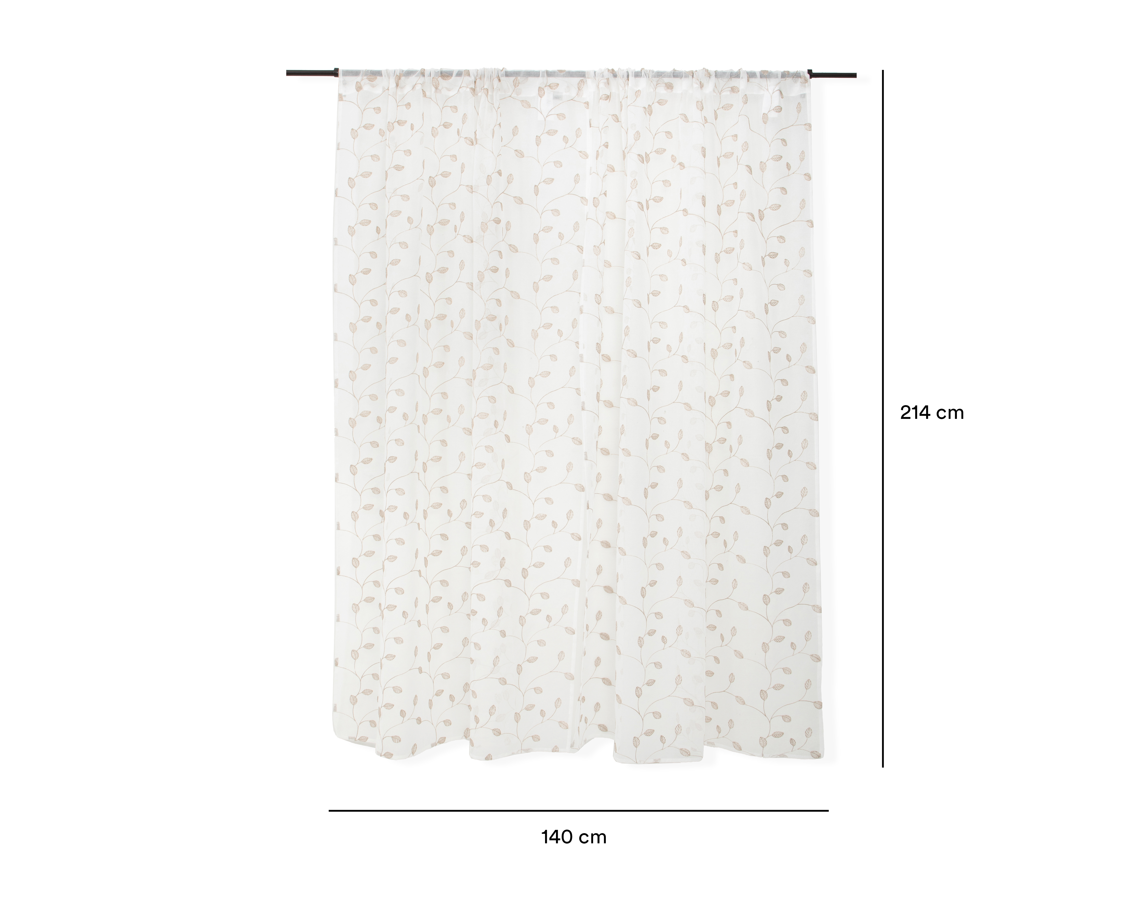Foto 6 pulgar | Foto 5 | Cortina Diana 140 x 214 cm Blanca