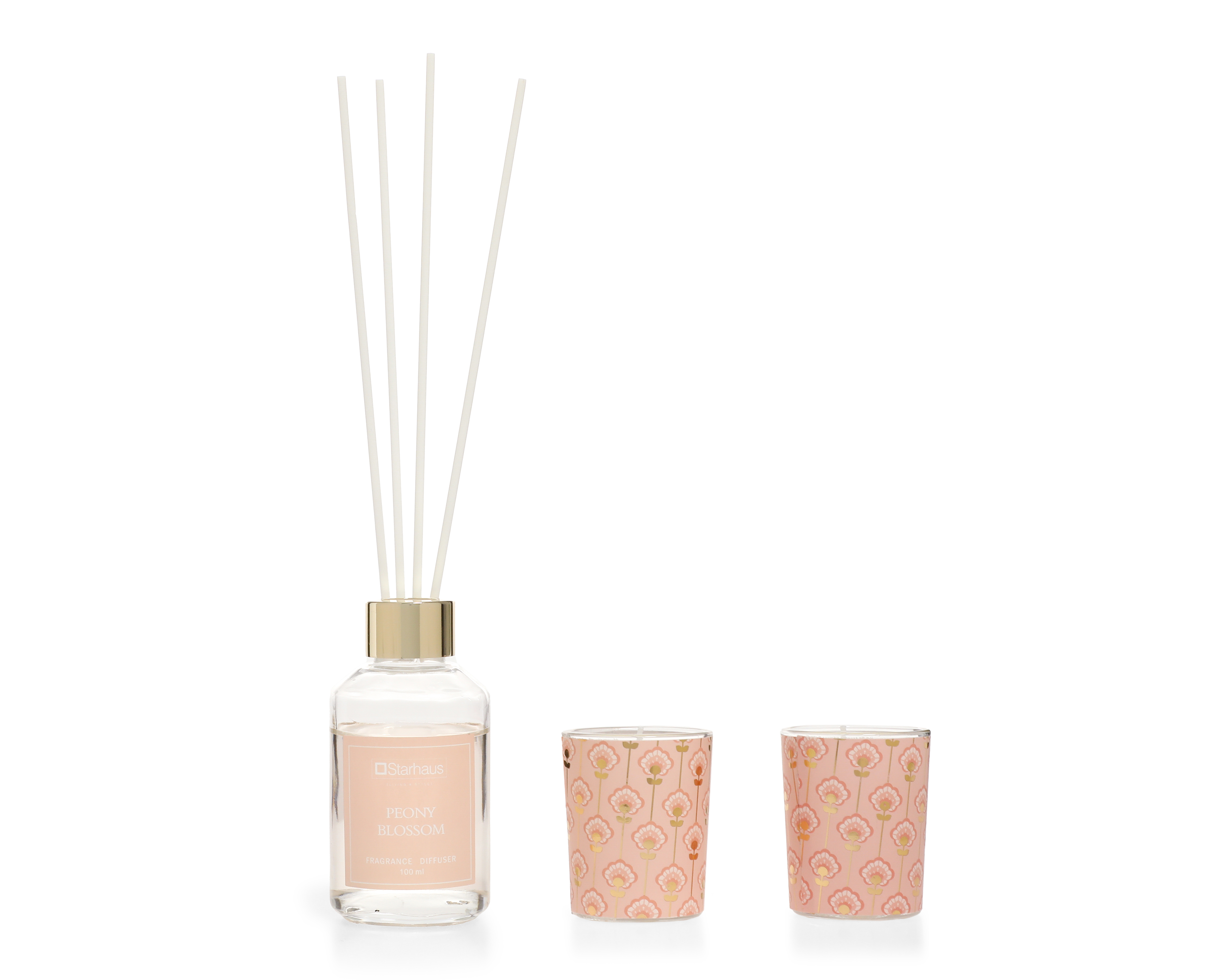 Foto 1 | Foto 1 | Set de Difusor y Vela Aromática Starhaus Flor de Peonía 3 Piezas