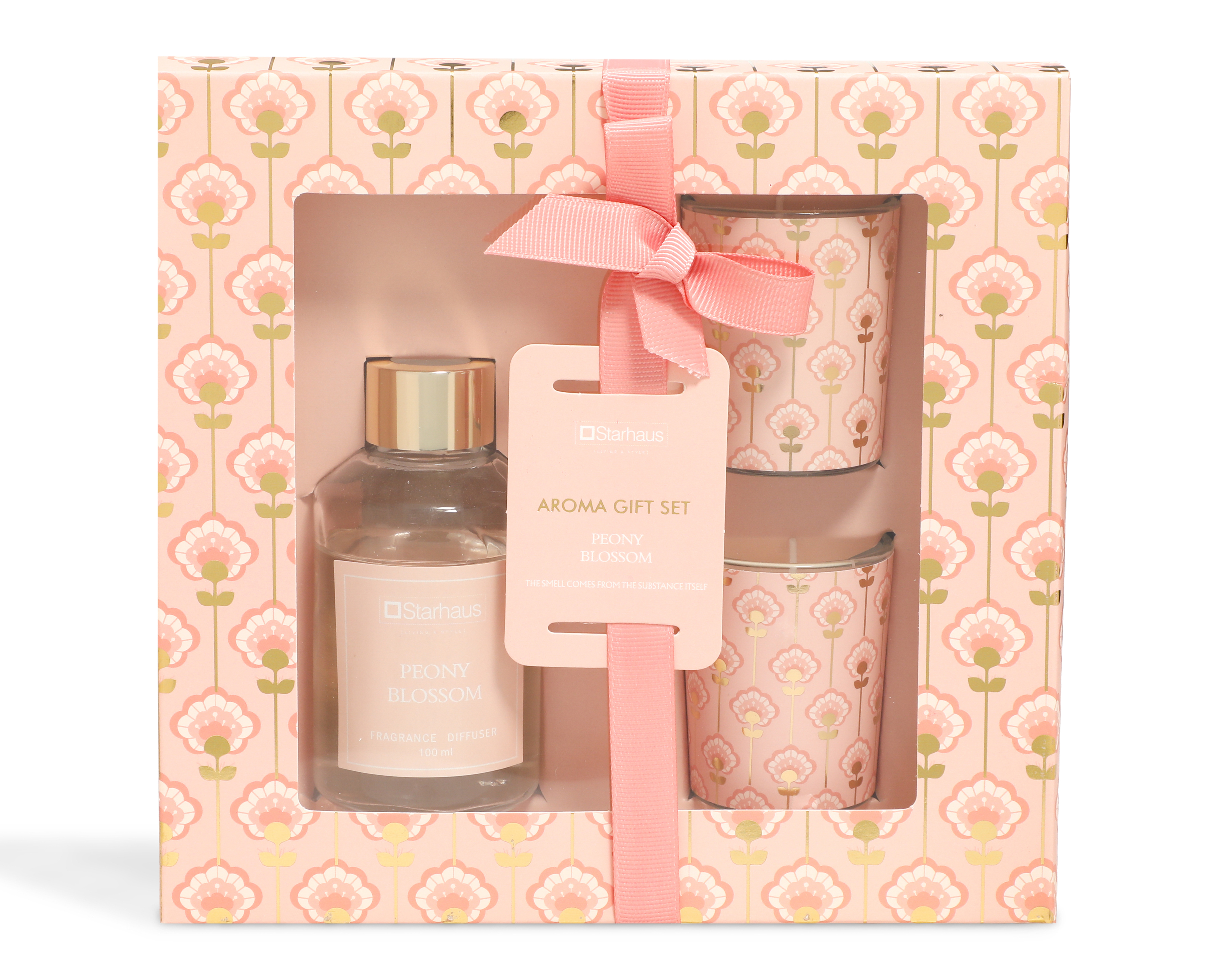 Foto 5 | Foto 5 | Set de Difusor y Vela Aromática Starhaus Flor de Peonía 3 Piezas