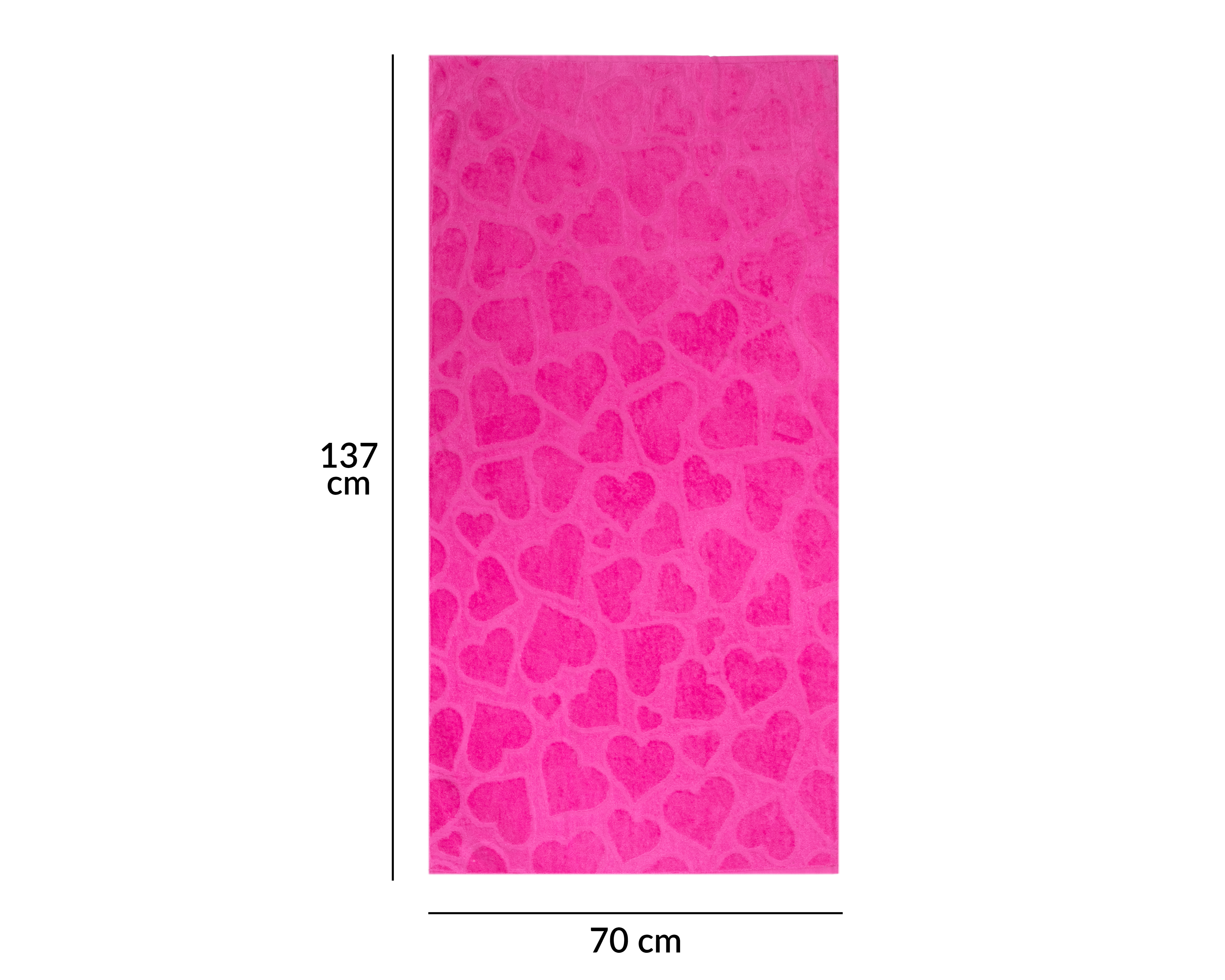 Foto 6 pulgar | Foto 5 | Toalla de Medio Baño Corazones Fucsia
