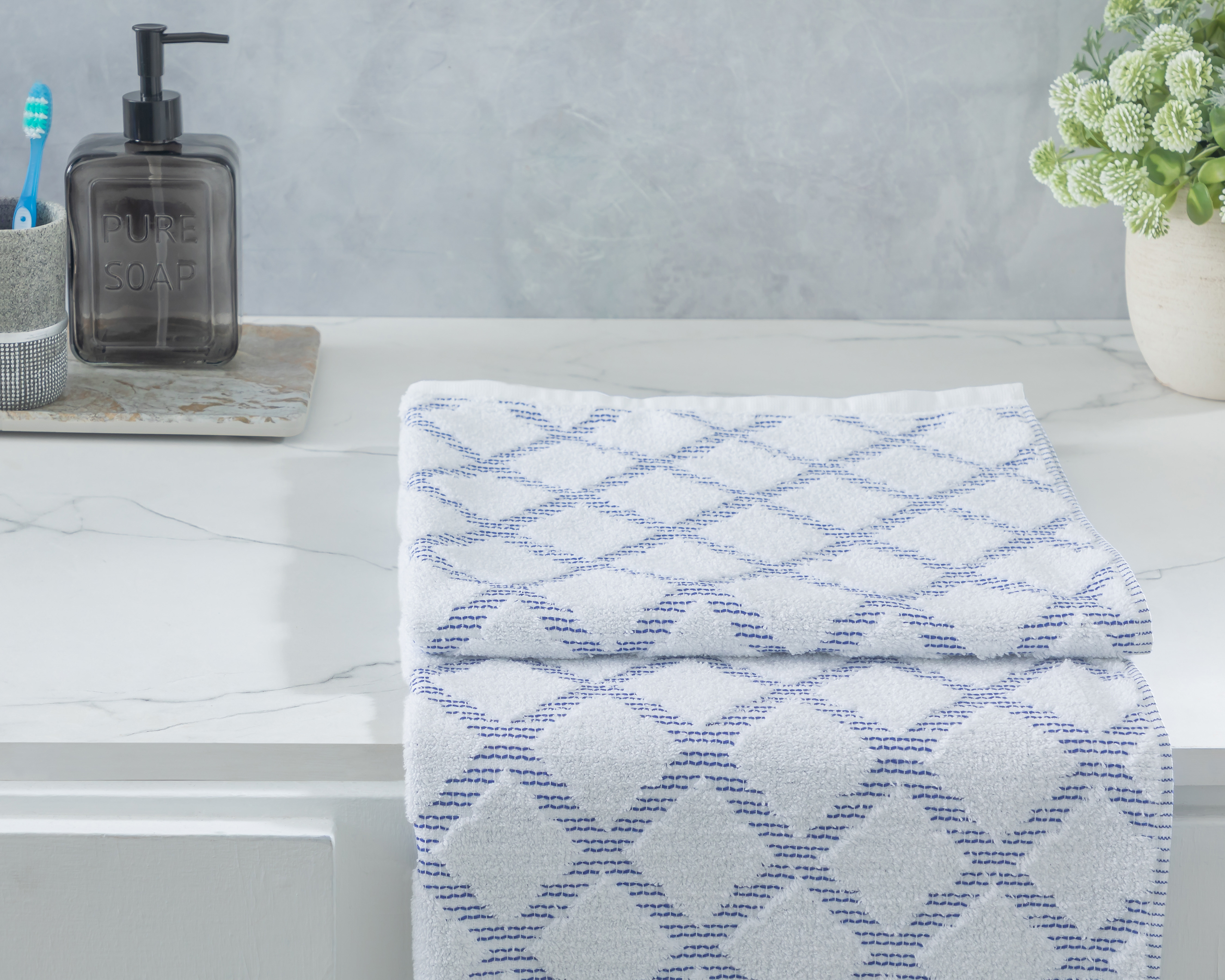 Foto 5 pulgar | Foto 4 | Toalla de Medio Baño Solá Textil Serine Blanca