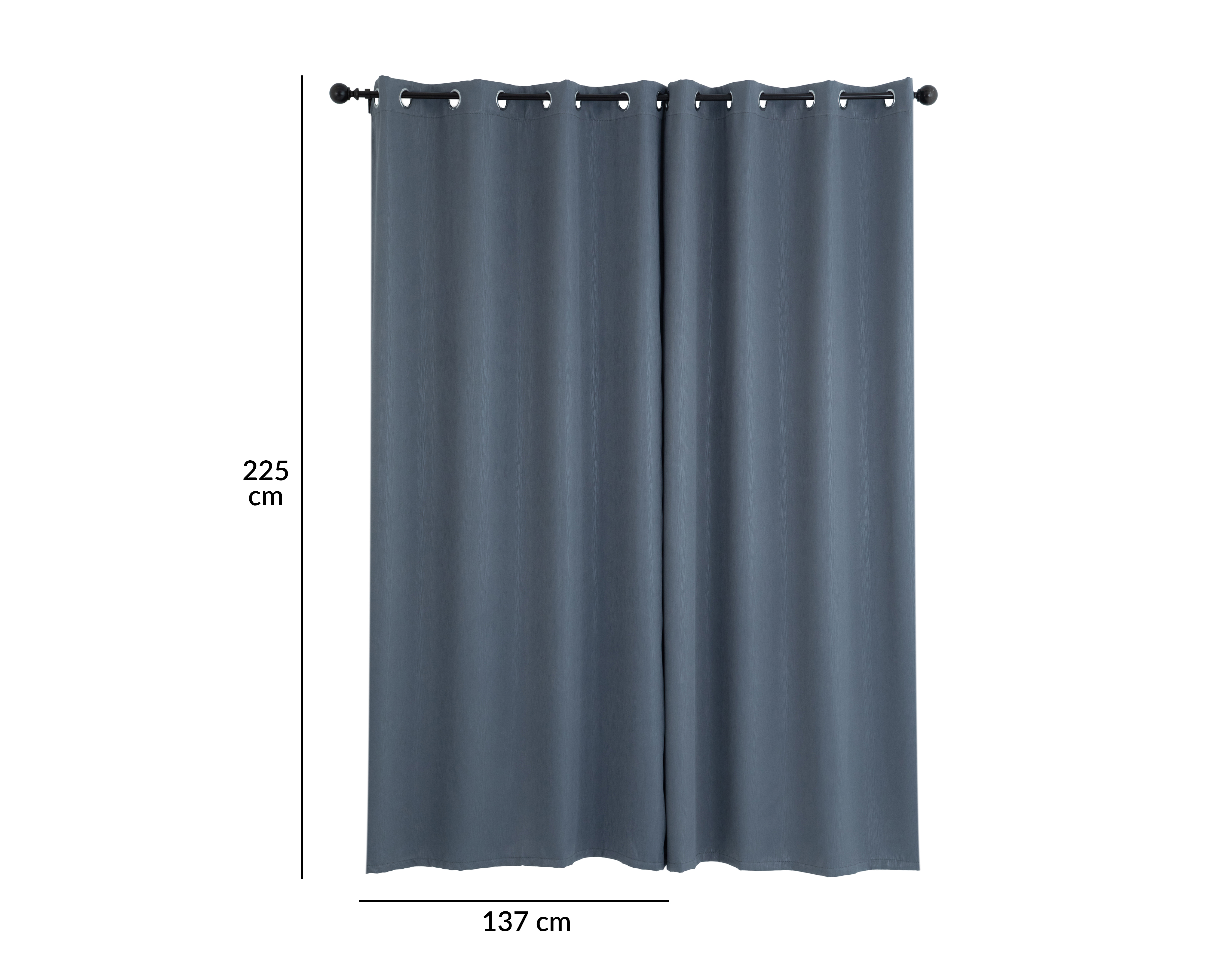 Foto 5 | Foto 5 | Cortina Blackout Francis 137 x 225 cm Gris