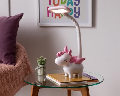 Foto 1 | Foto 1 | Lámpara de Mesa Unicornio Blanca