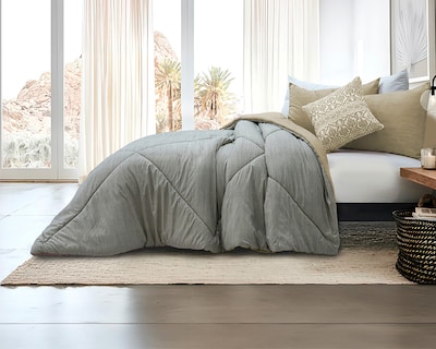 Foto 1 | Foto 1 | Edredón Matrimonial con Fundas para Almohada Providencia Melange Gris 3 Piezas