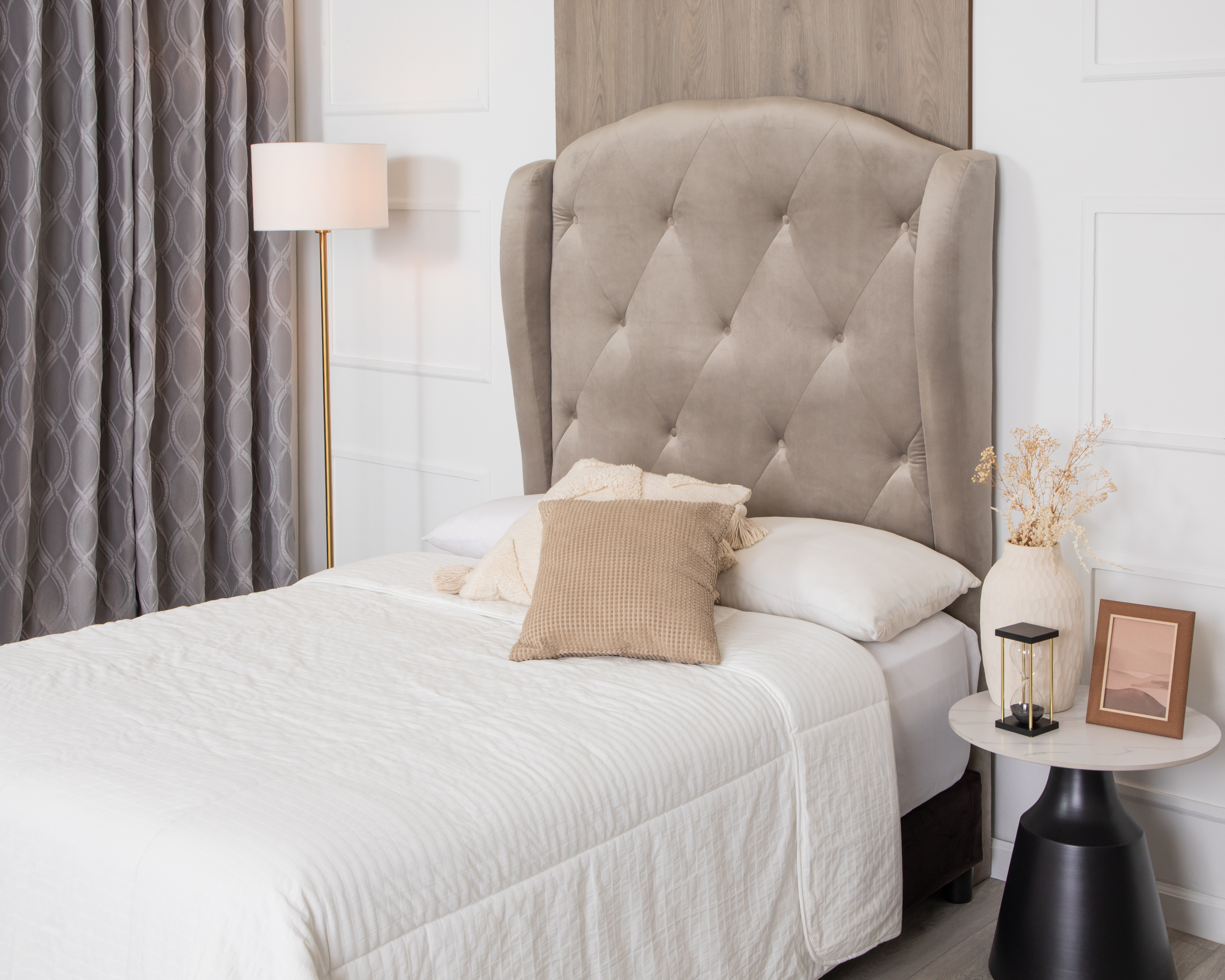 Cabecera Montana Matrimonial Beige