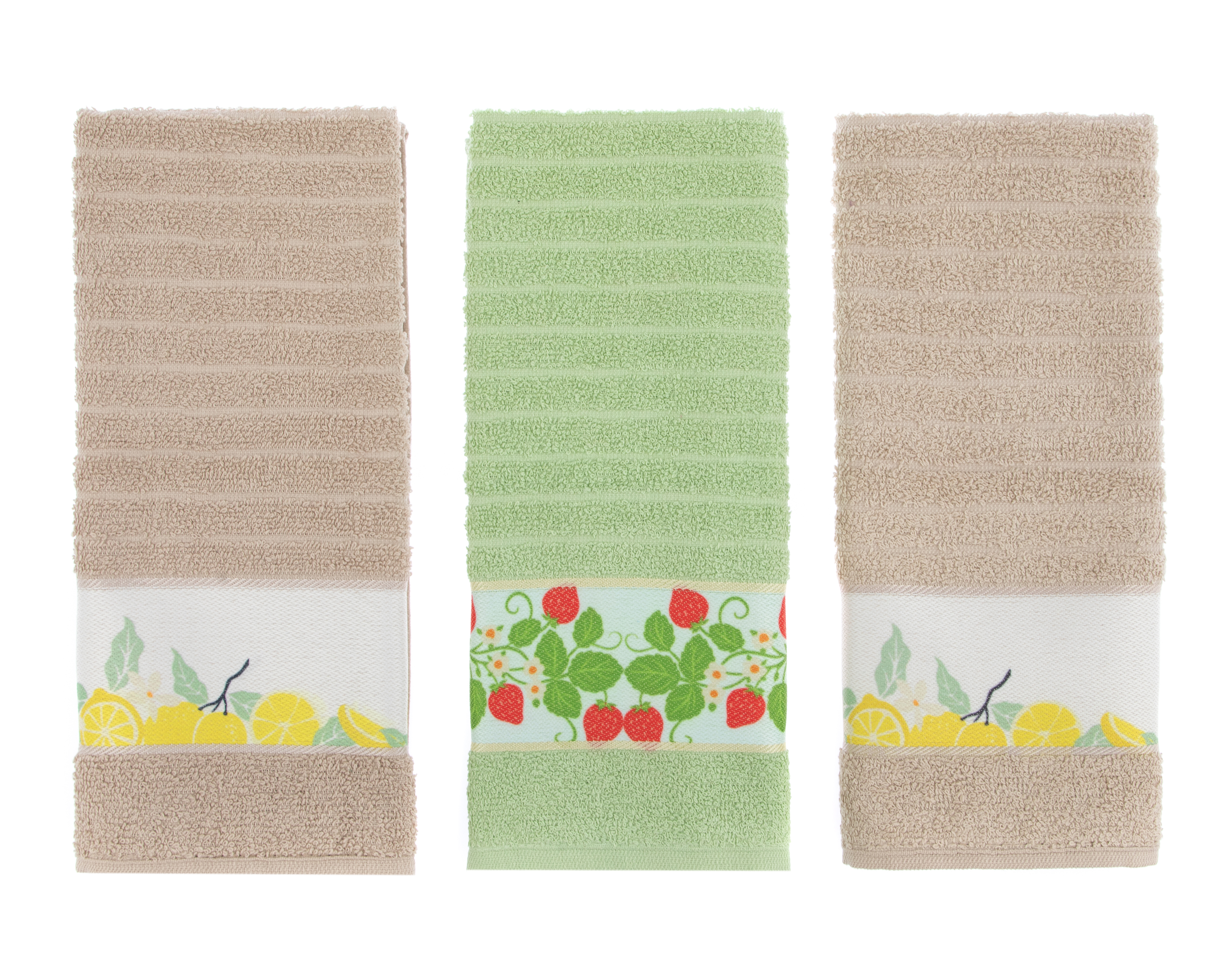 Foto 2 pulgar | Foto 1 | Toalla de Cocina Limones y Fresas Multicolor 3 Piezas
