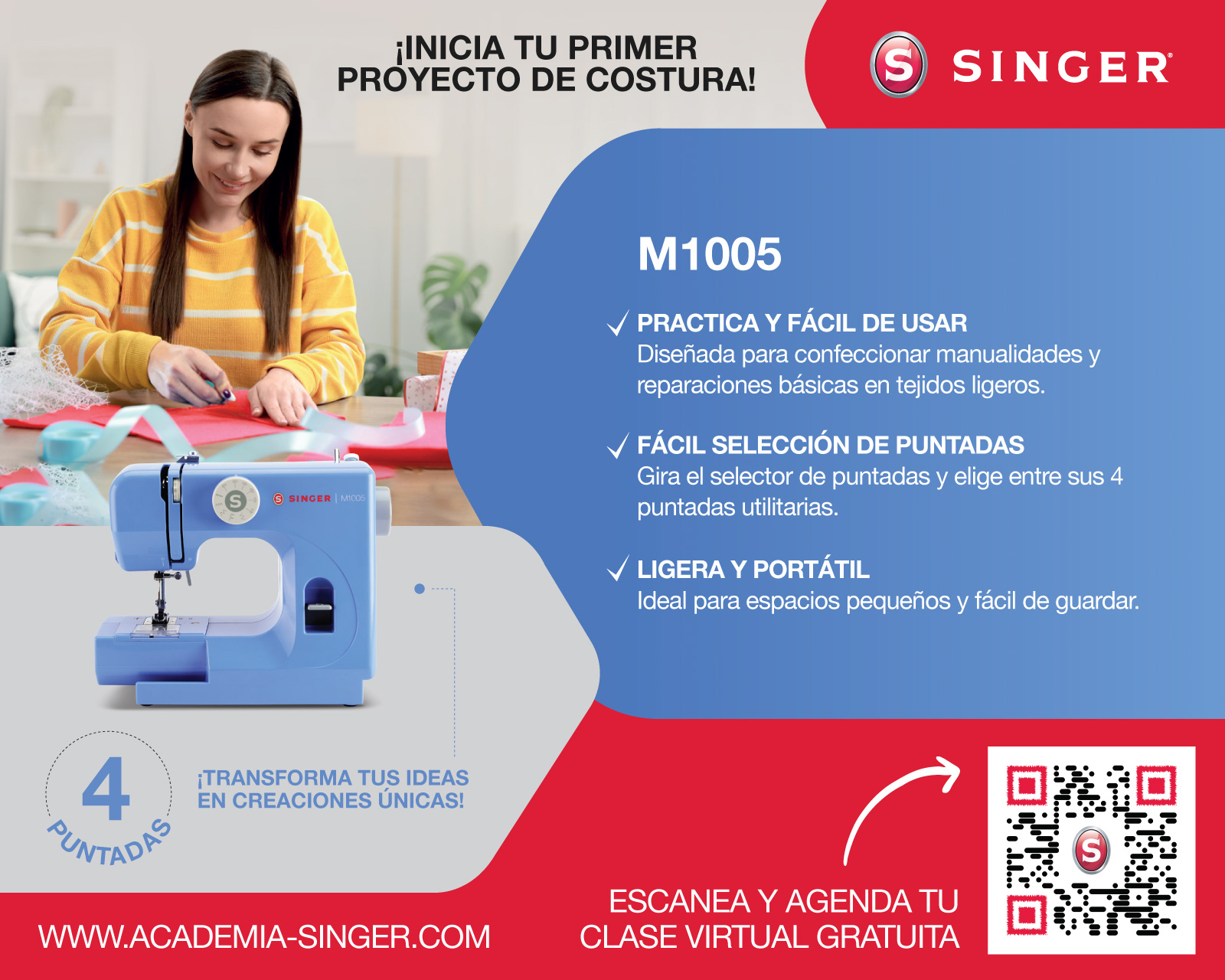 Foto 6 pulgar | Foto 5 | Máquina de Coser Singer M1005