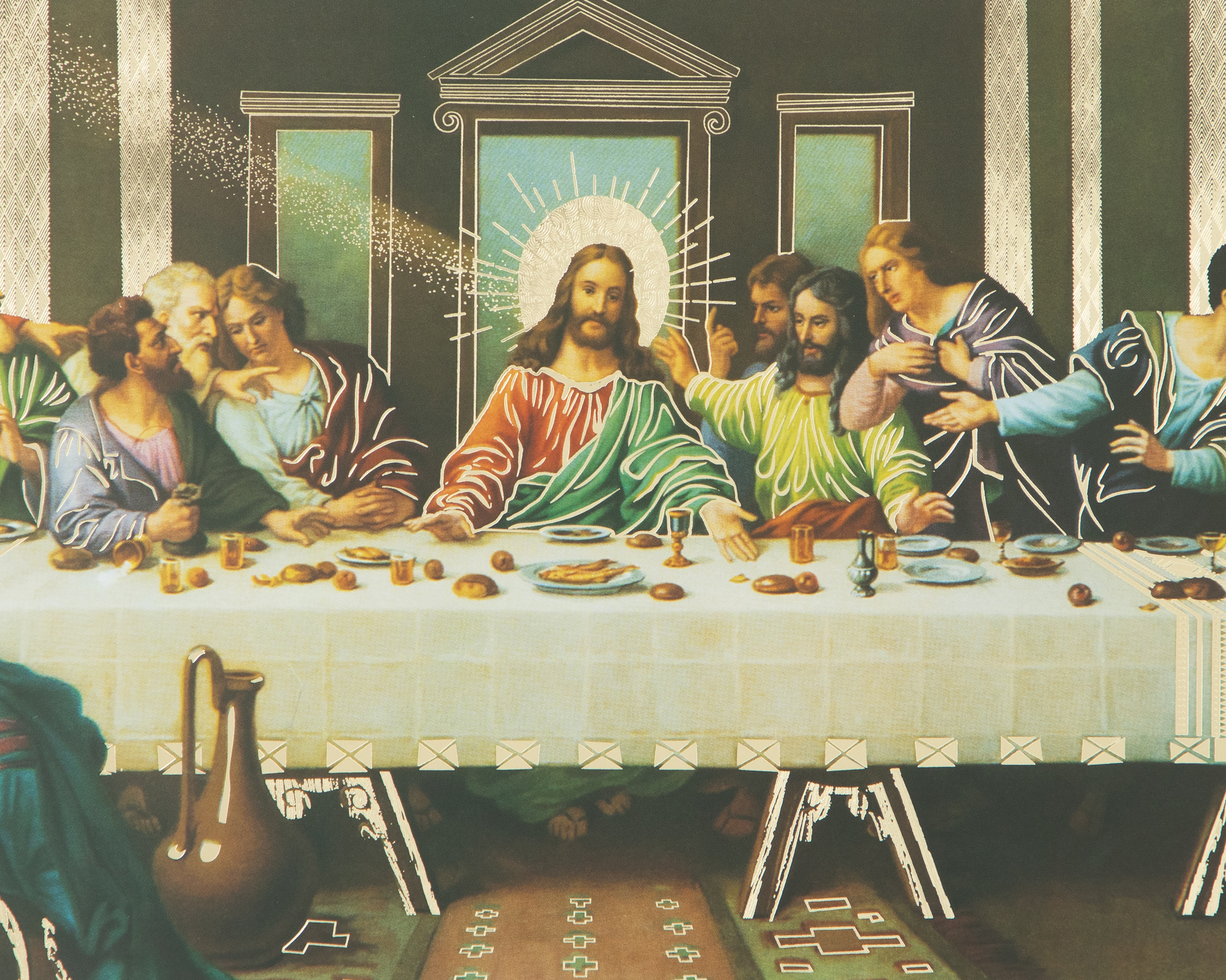 Foto 5 pulgar | Foto 4 | Cuadro Decorativo Última Cena Estampa Italiana