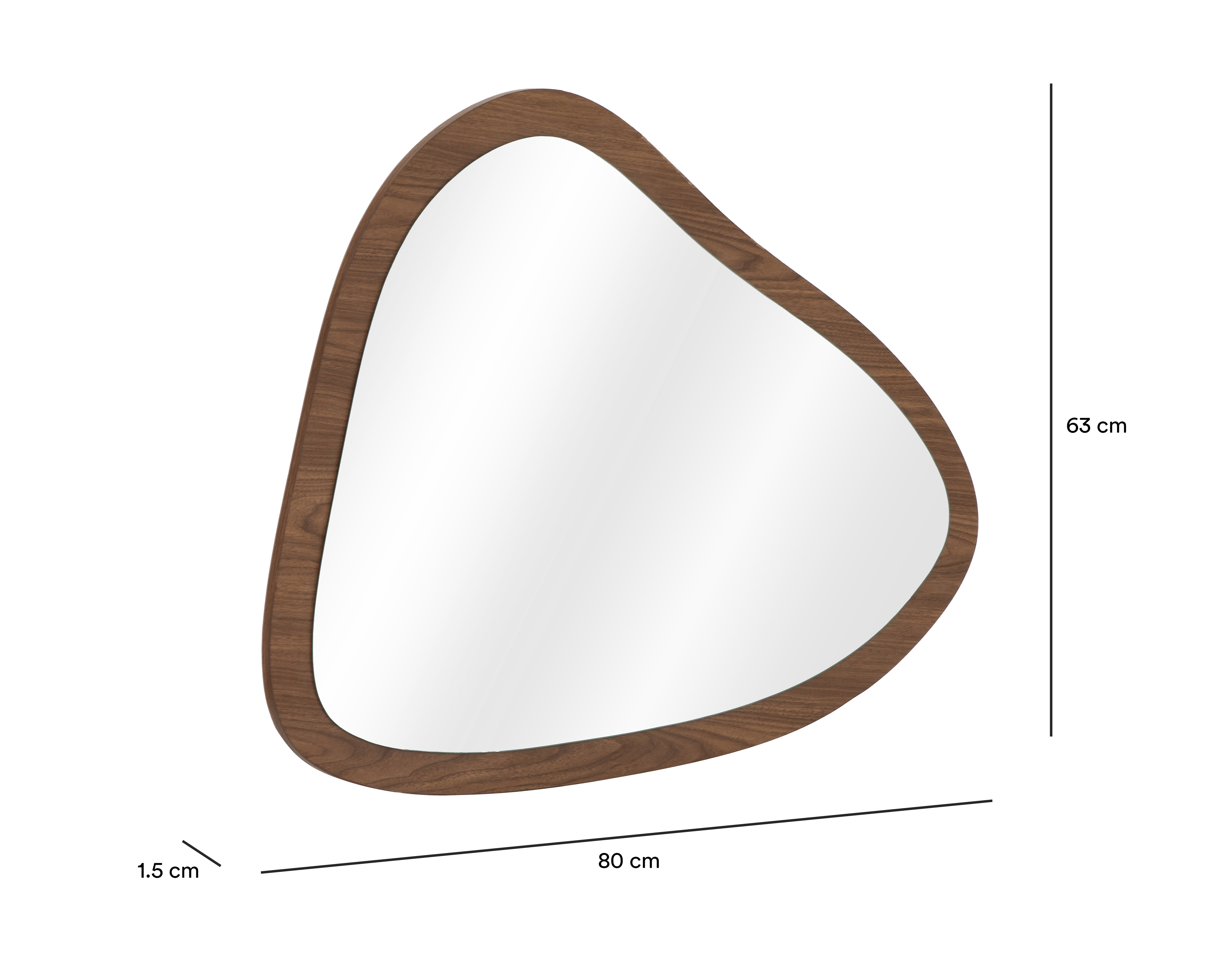 Foto 6 pulgar | Foto 5 | Espejo Triangular Fontane 80 x 63 cm
