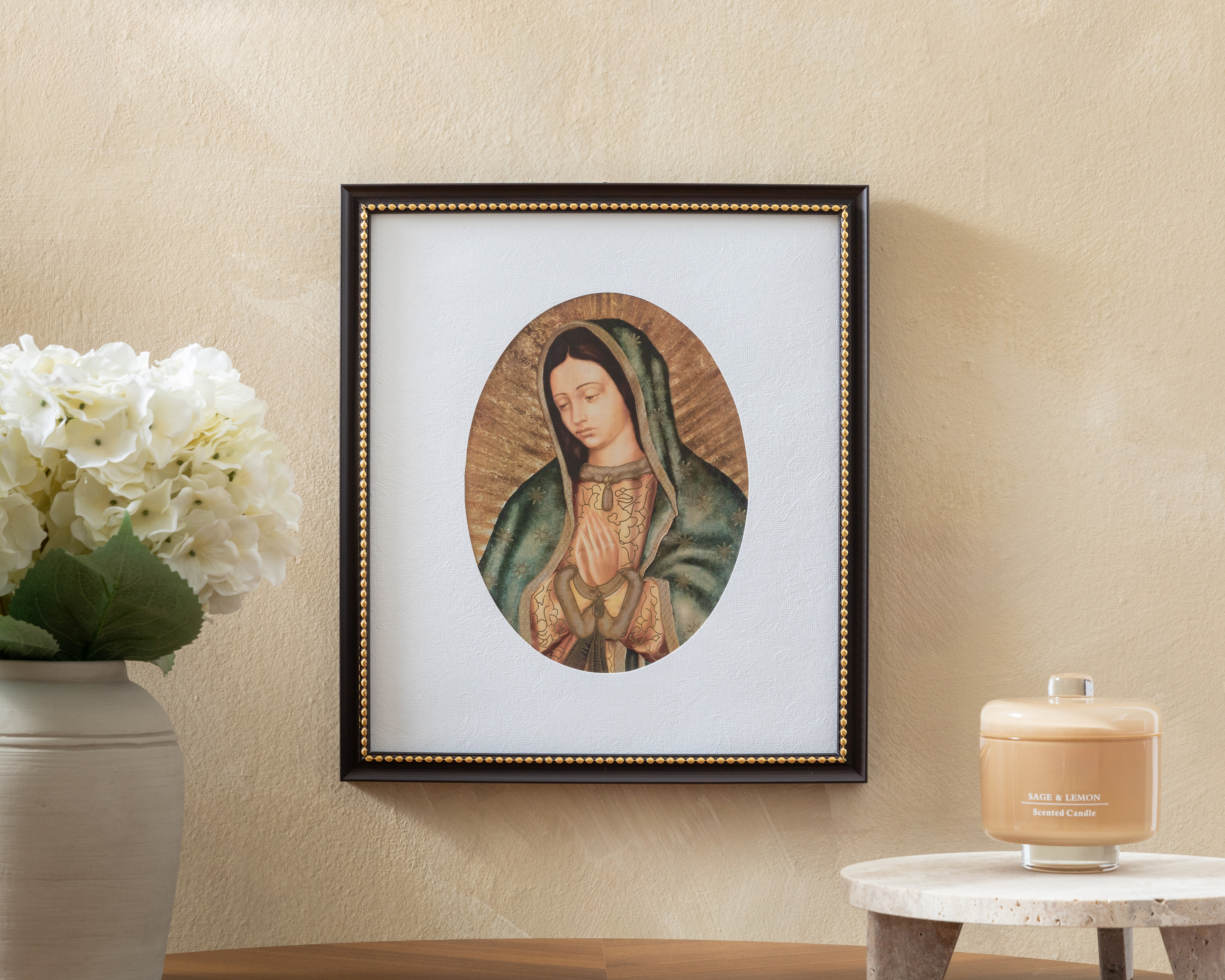 Cuadro Decorativo Virgen Estampa Italiana