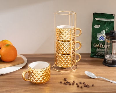 Foto 5 | Foto 5 | Tazas Decorativas de Cerámica Weston 4 Piezas