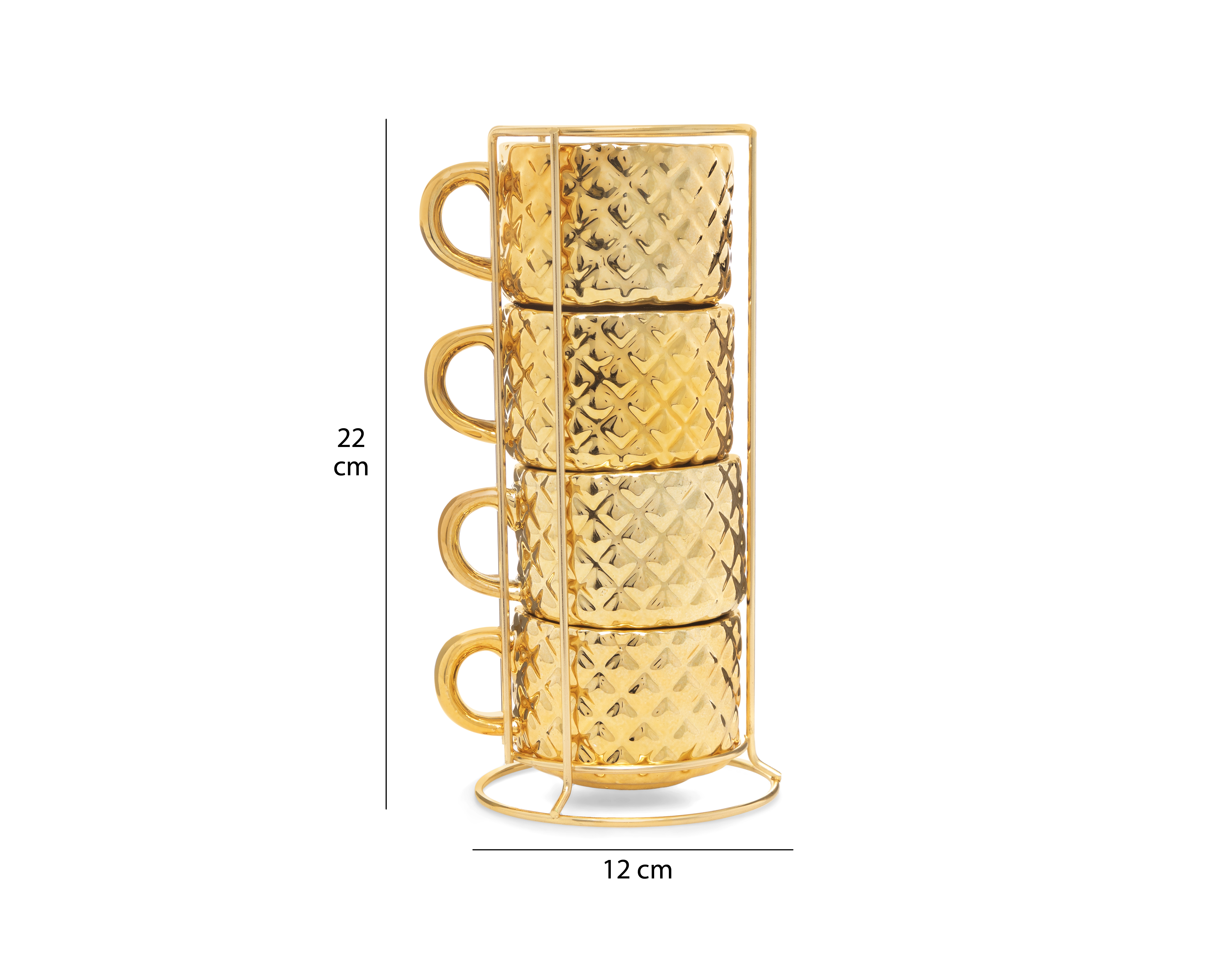 Foto 7 pulgar | Foto 6 | Tazas Decorativas de Cerámica Weston 4 Piezas