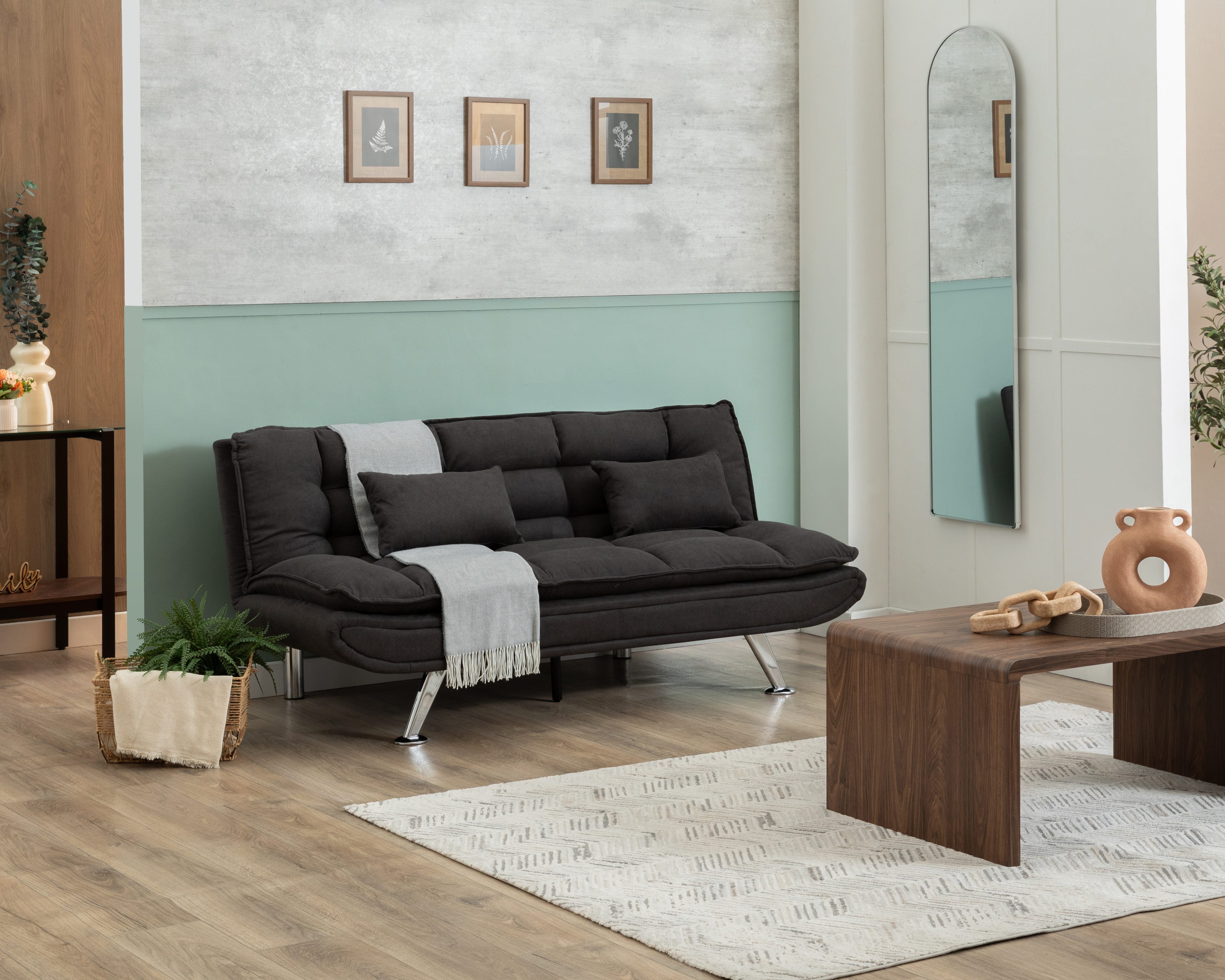 Foto 2 pulgar | Foto 1 | Sofá Cama Individual Gris Ikal Albe