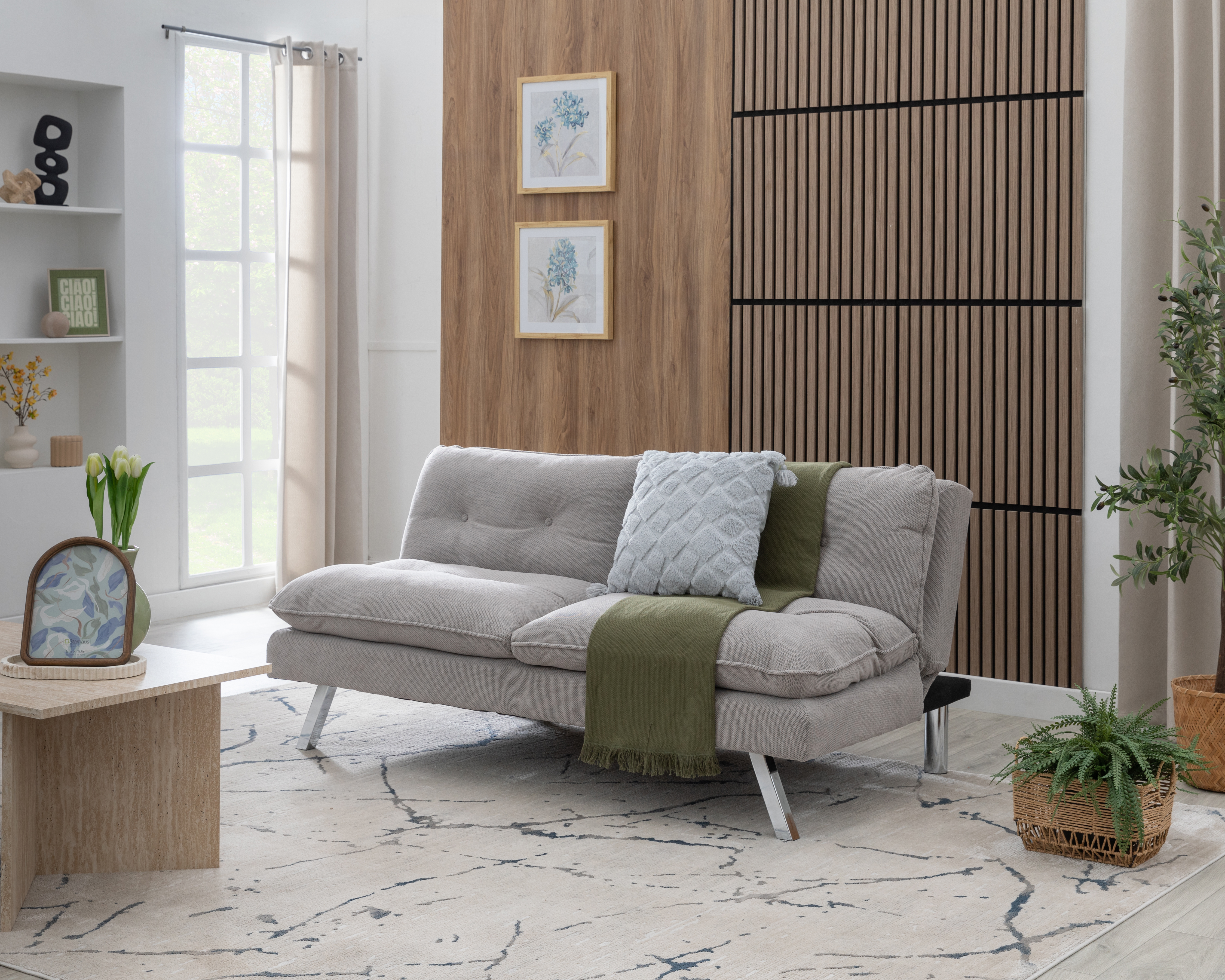 Sofá Cama Matrimonial Gris Ikal Eloise