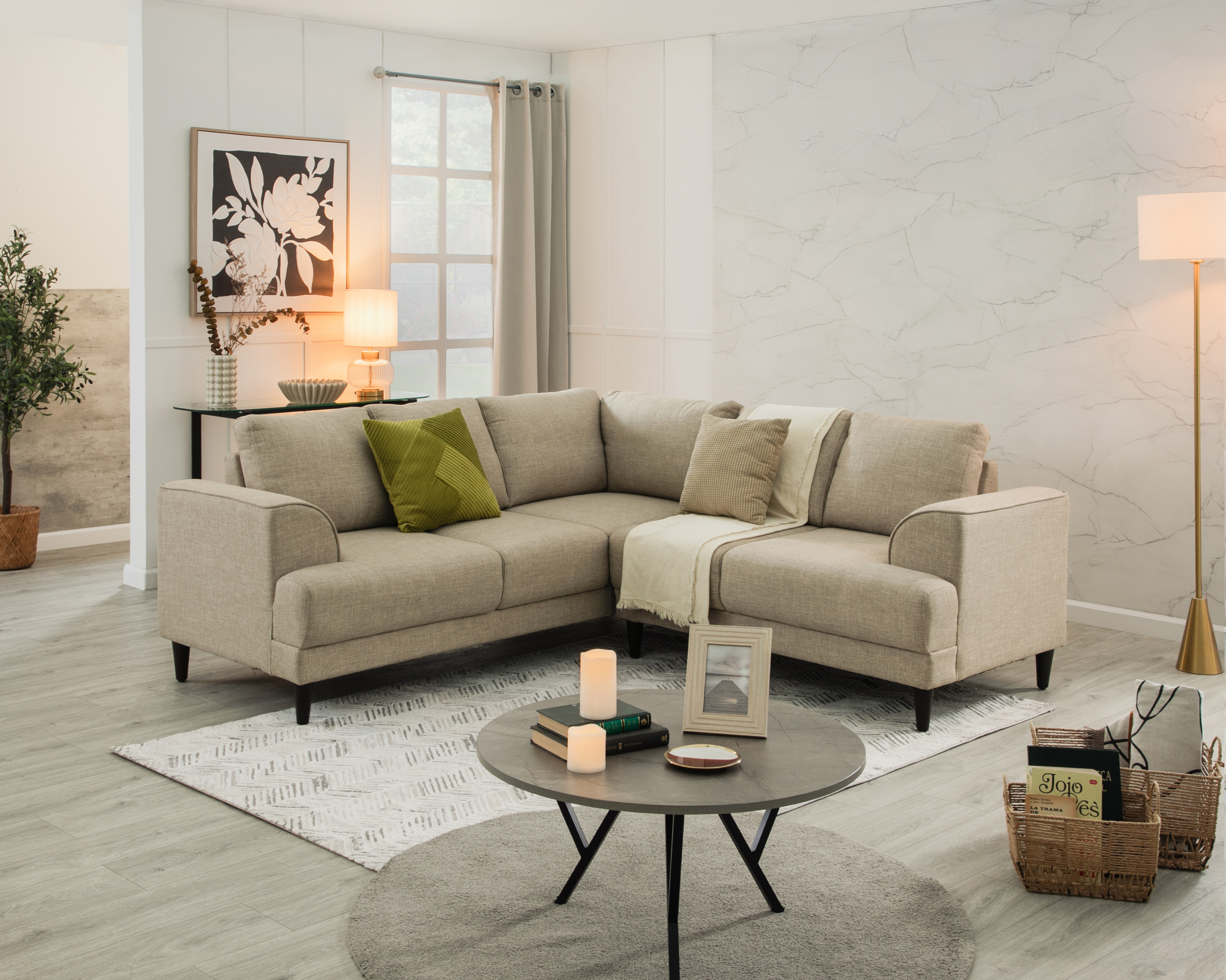 Sala Esquinera Hanna Contemporánea 2 Piezas