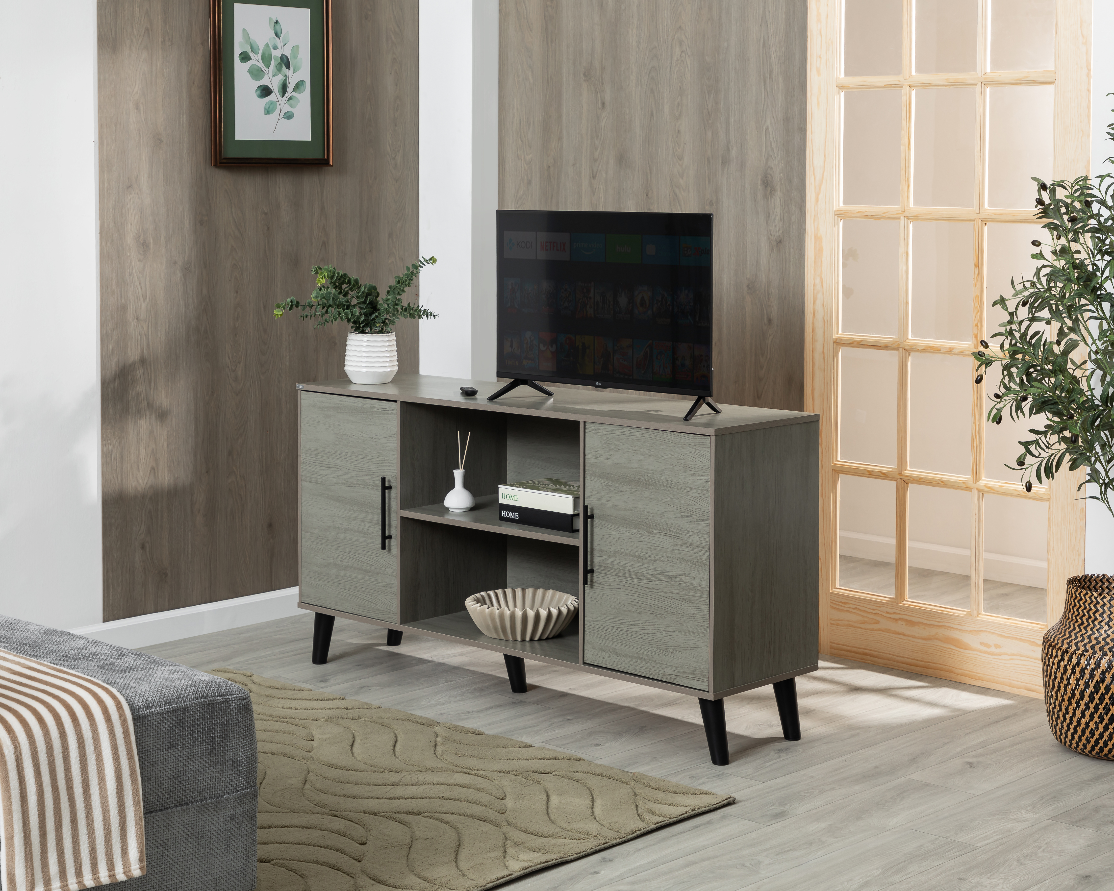 Mesa para TV 65 Pulgadas Gris Mobi Finlandia