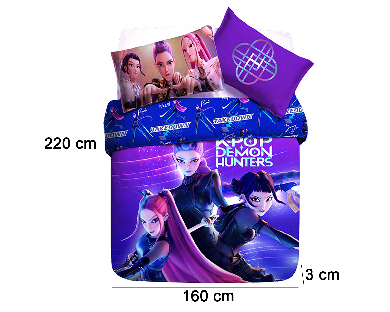 Foto 4 | Foto 4 | Edredón Individual Providencia Las Guerreras K-Pop Estampado 2 Piezas