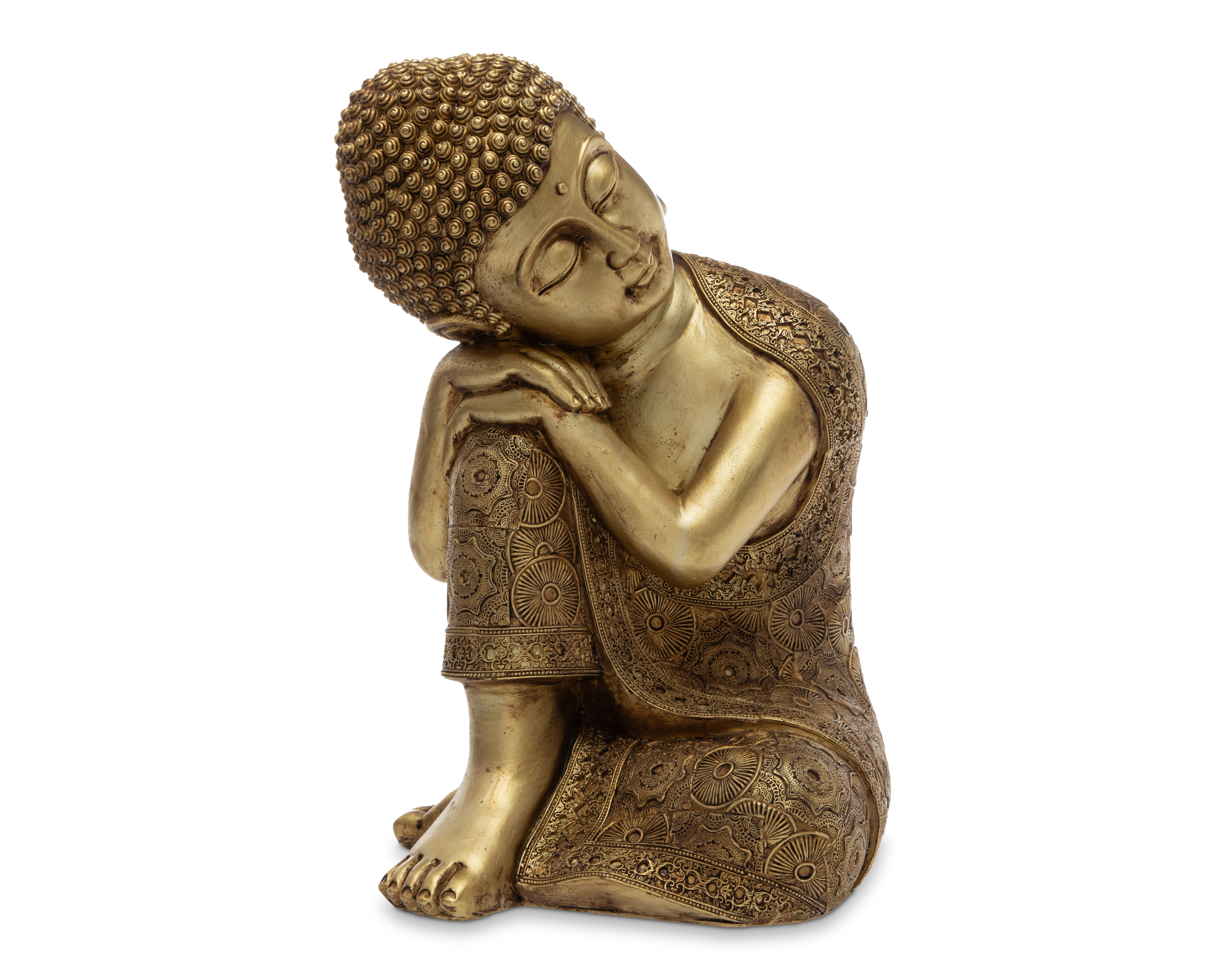 Escultura Decorativa Gold Monk