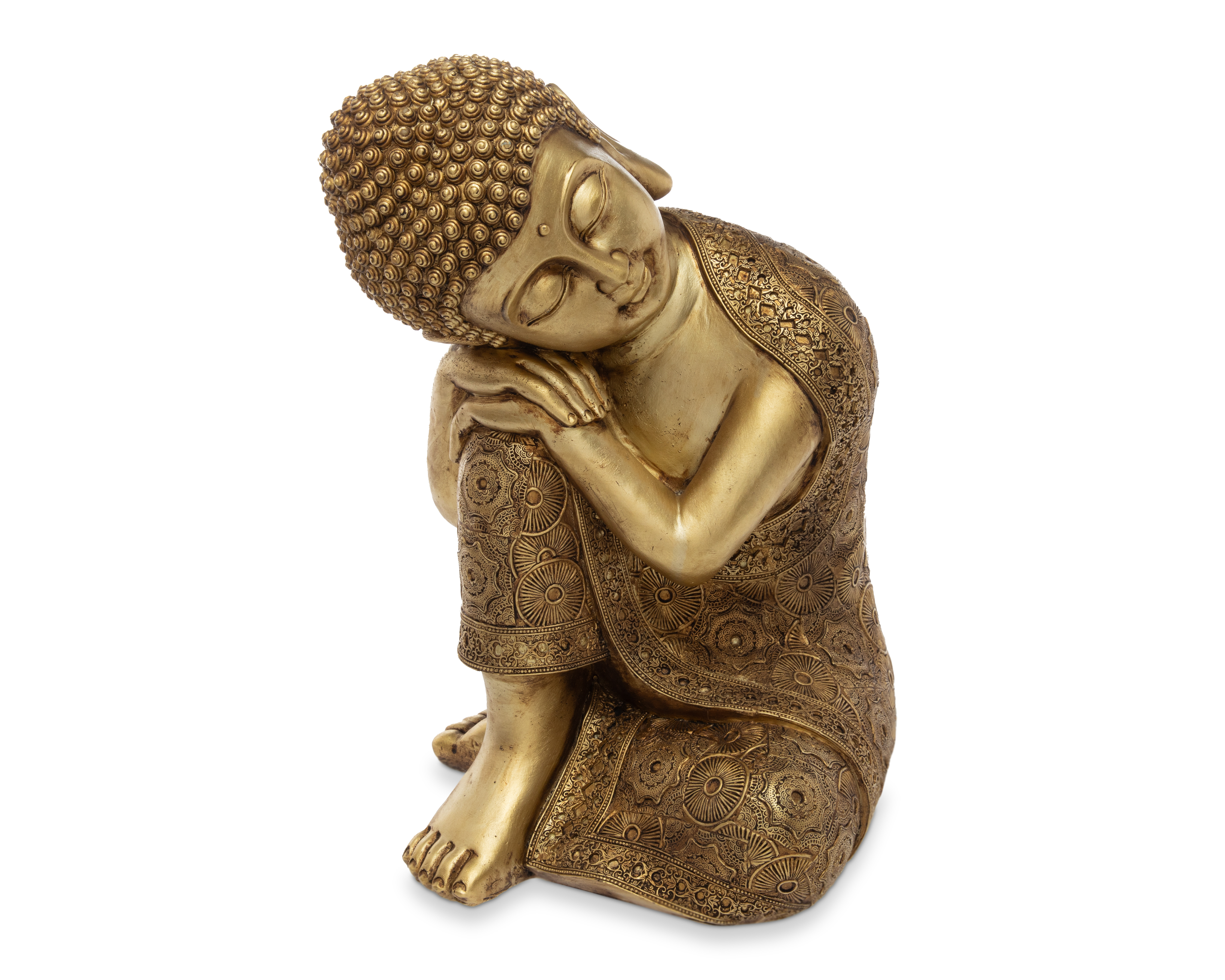 Foto 2 | Foto 2 | Escultura Decorativa Gold Monk