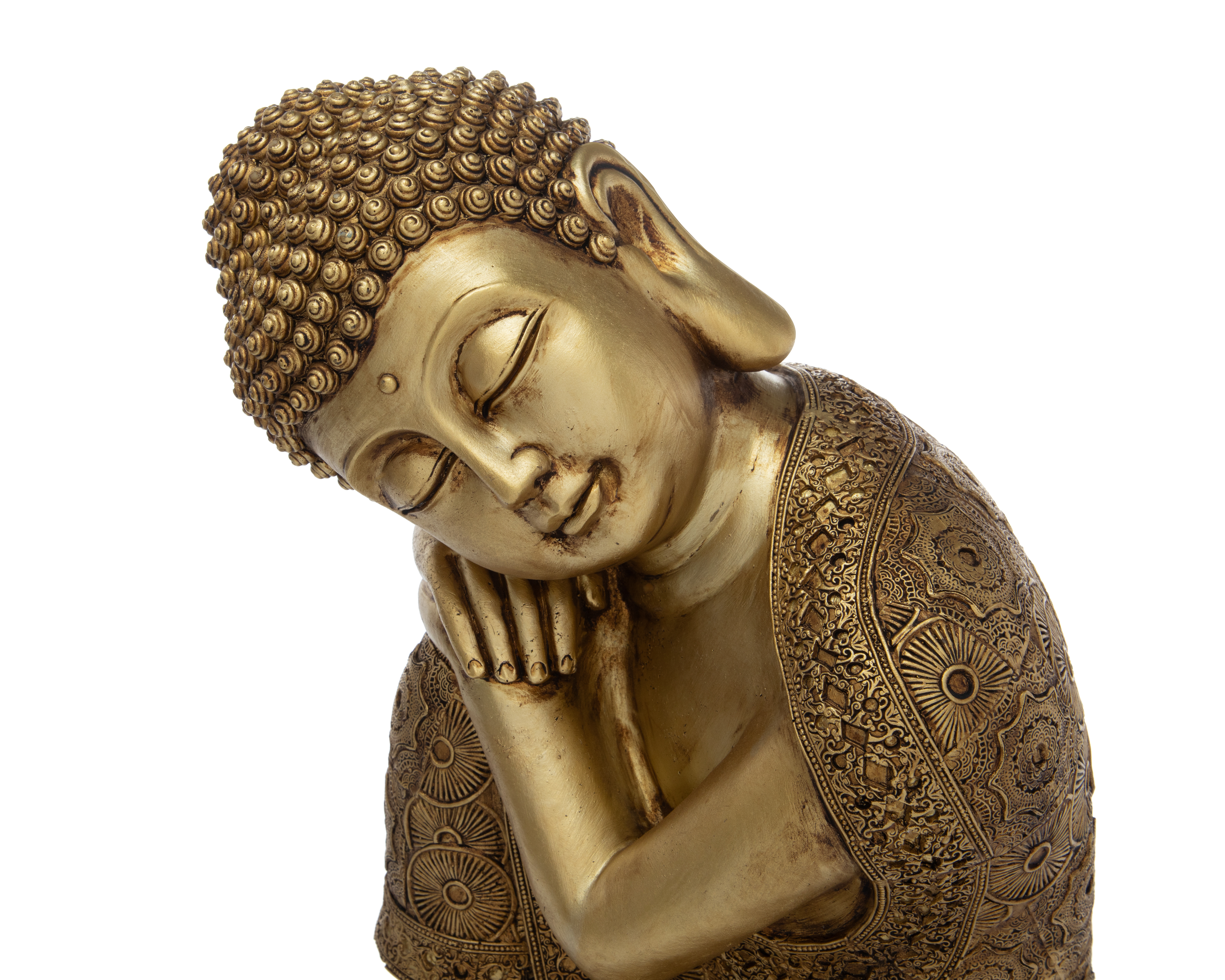 Foto 3 | Foto 3 | Escultura Decorativa Gold Monk