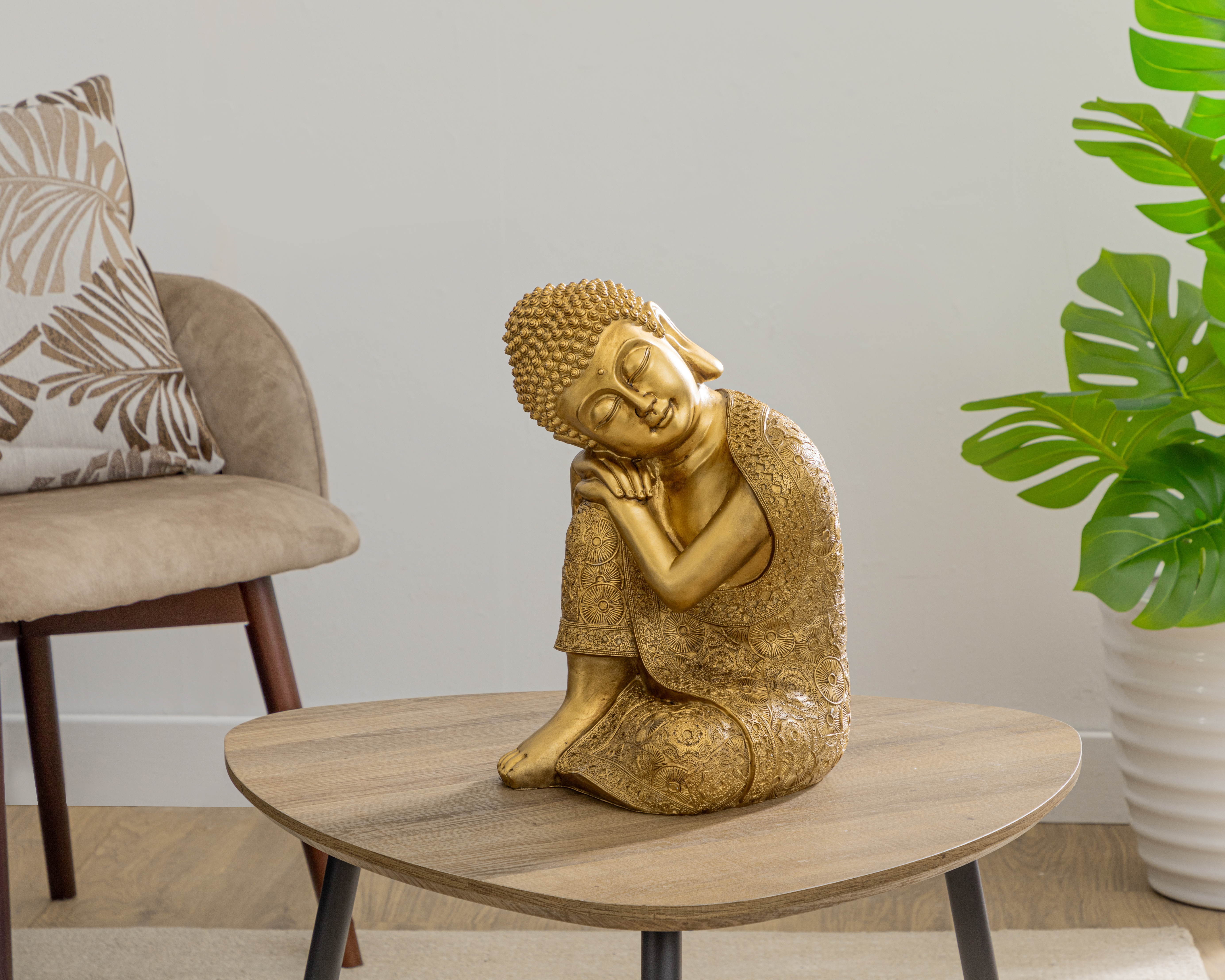 Foto 4 | Foto 4 | Escultura Decorativa Gold Monk