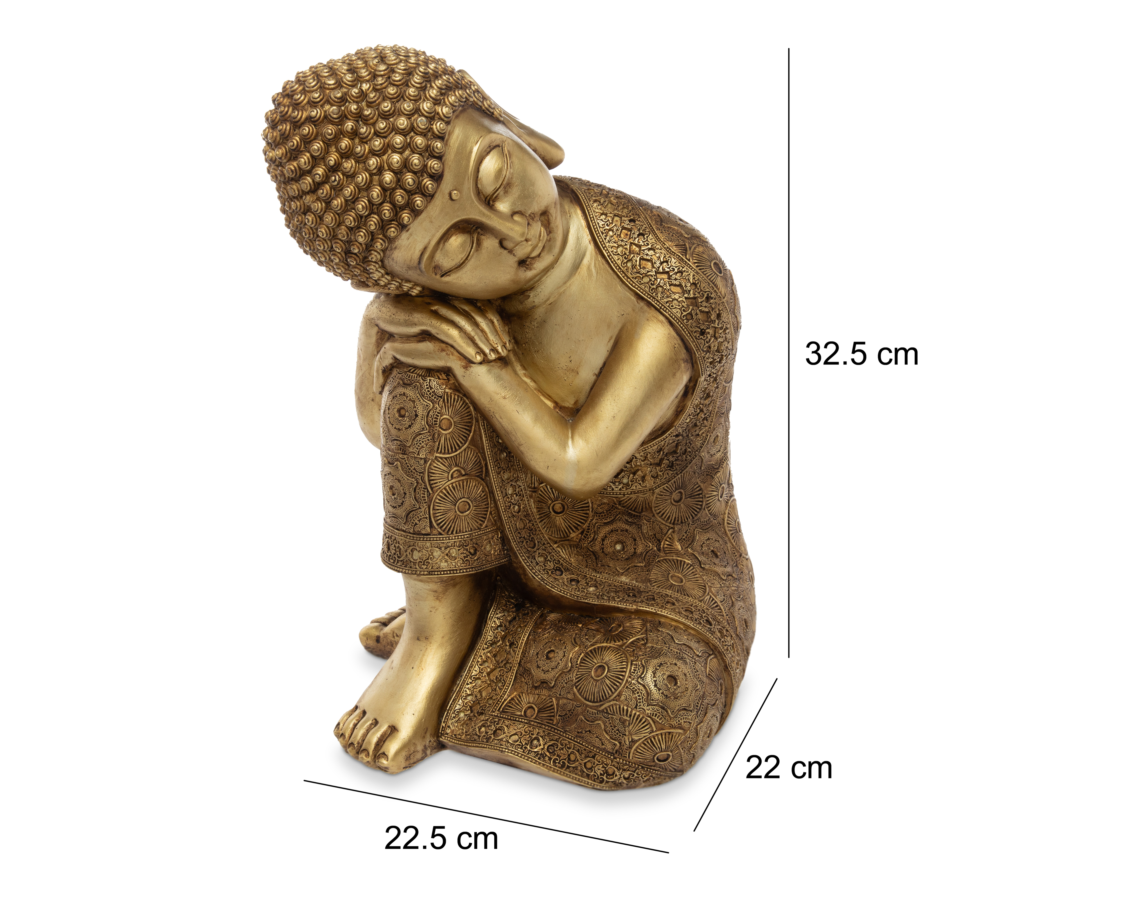 Foto 5 | Foto 5 | Escultura Decorativa Gold Monk