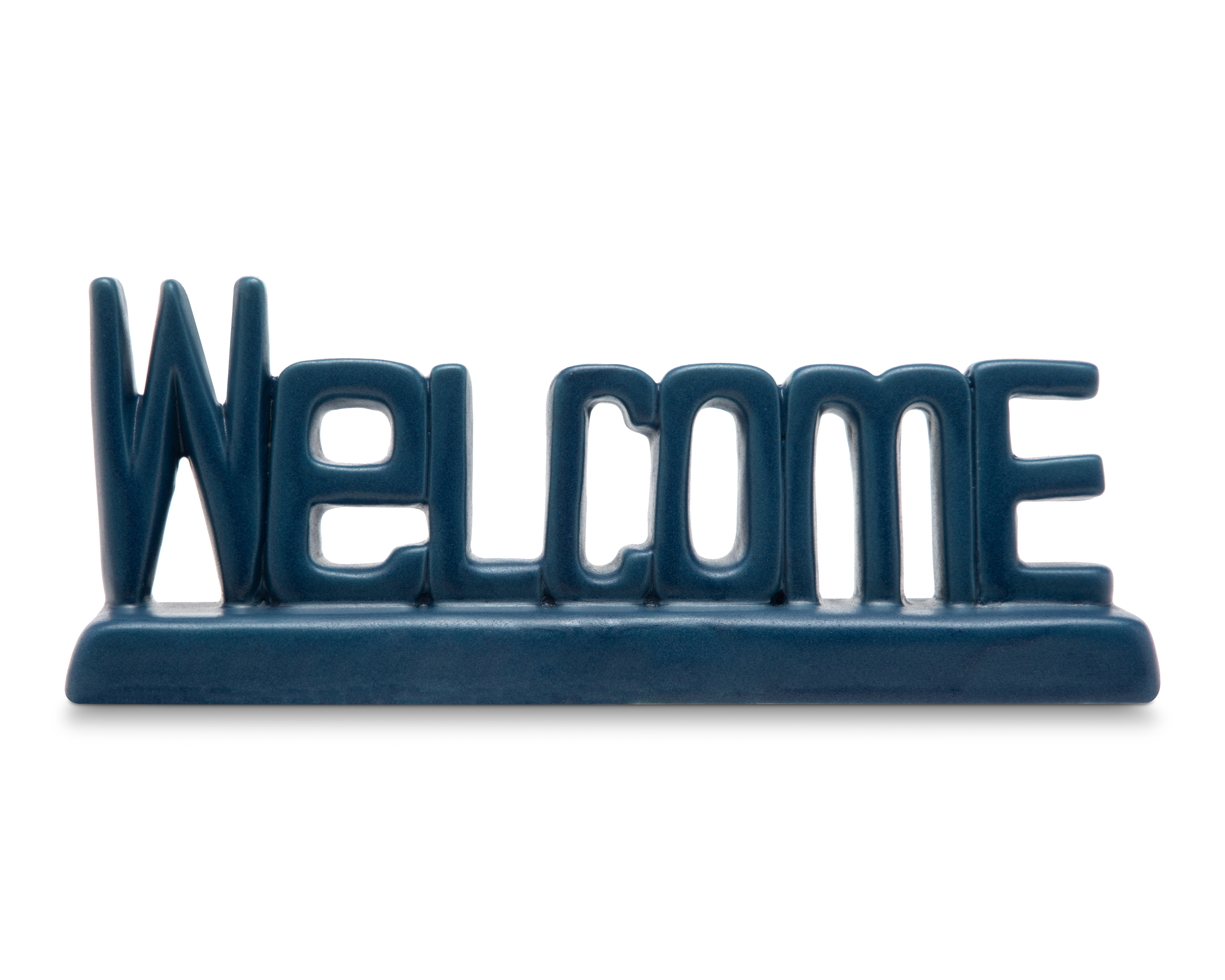 Letrero Decorativo Welcome Blue