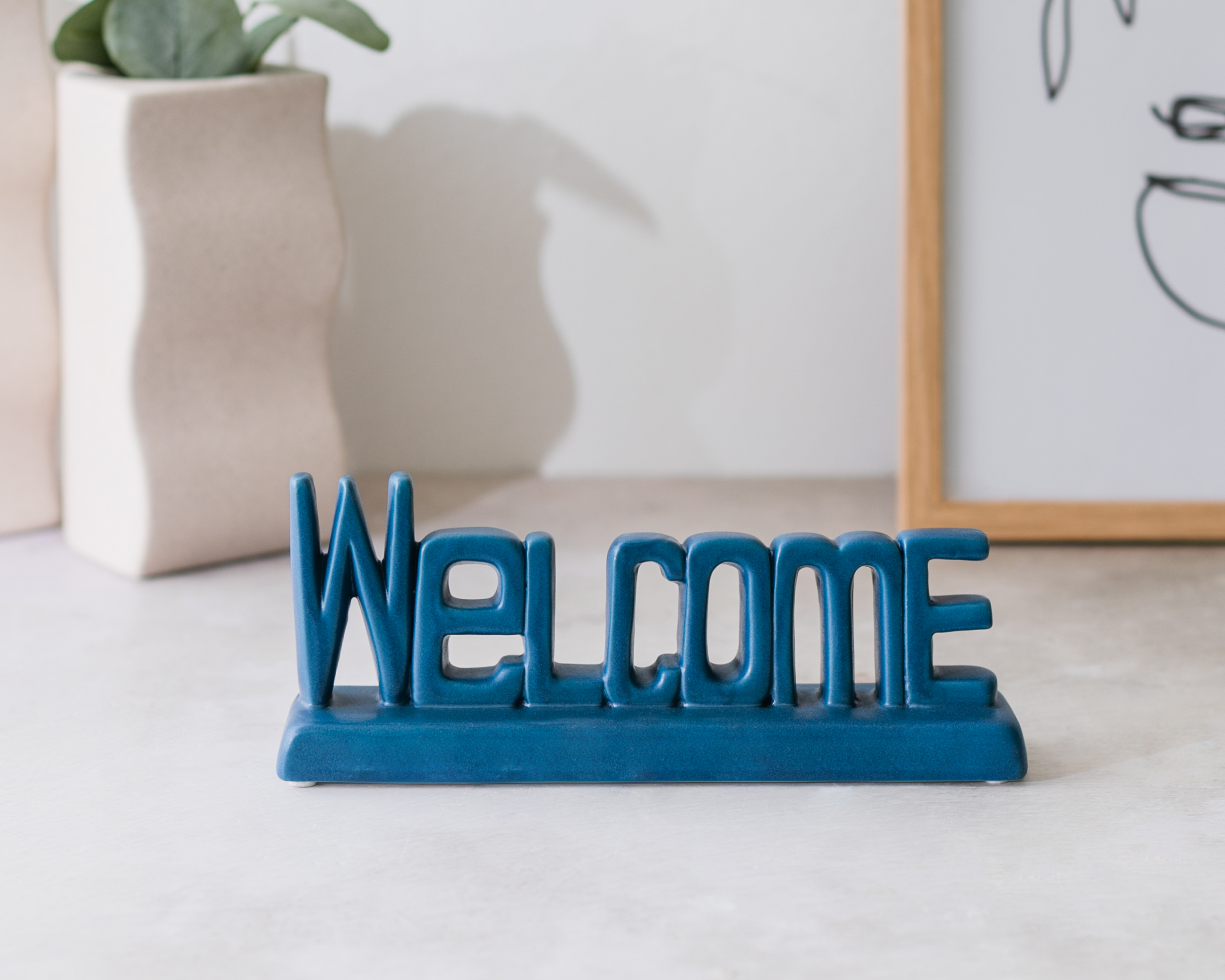 Foto 4 | Foto 4 | Letrero Decorativo Welcome Blue