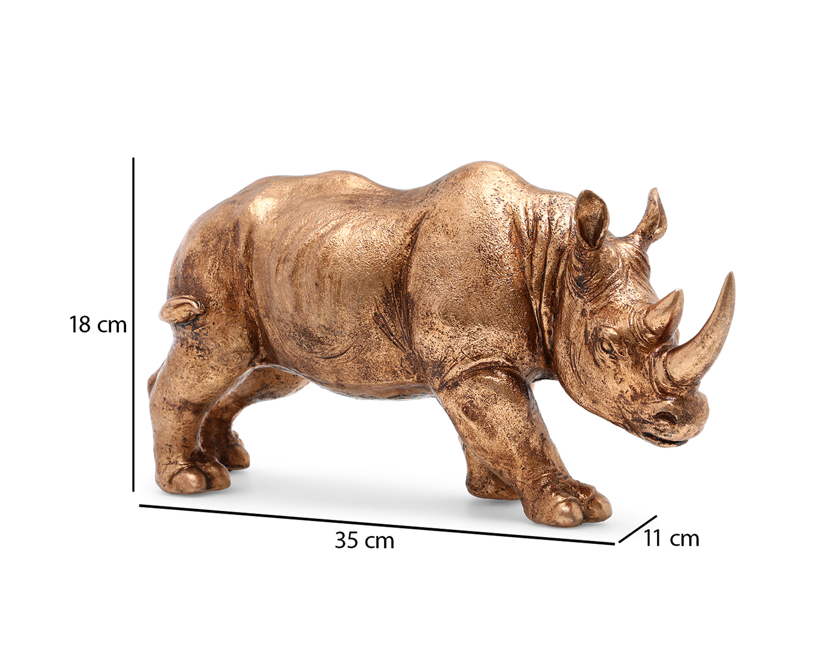 Foto 7 pulgar | Foto 6 | Escultura de Rinoceronte Rustyno