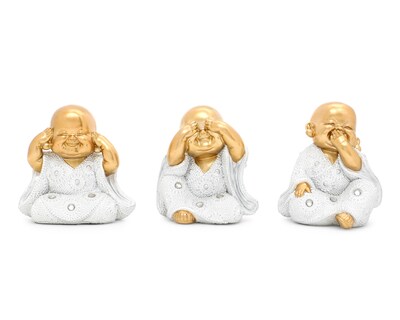 Foto 1 | Foto 1 | Escultura de Buda Pau 3 Piezas